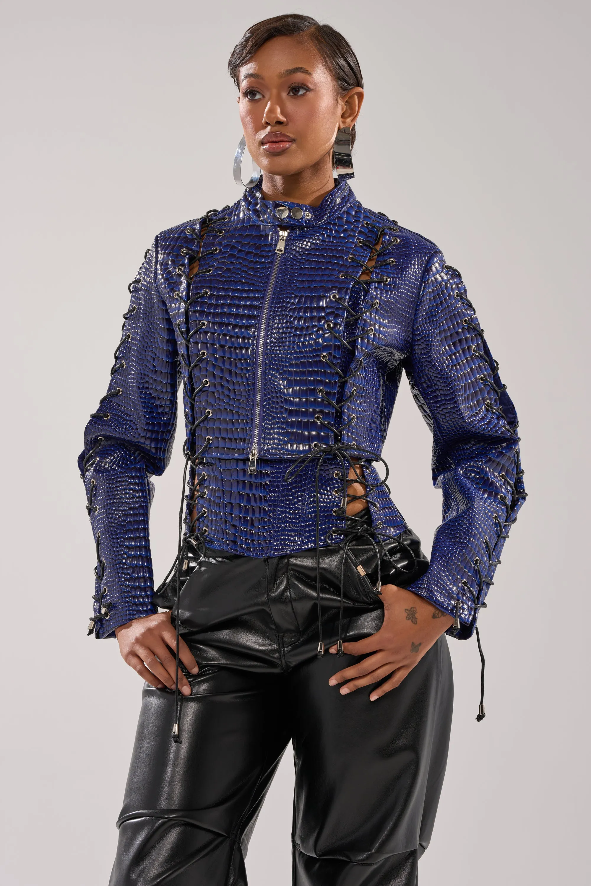 HIT THE SWITCH EMBOSSED MOTO sold by AKIRA product image thumbnail 3