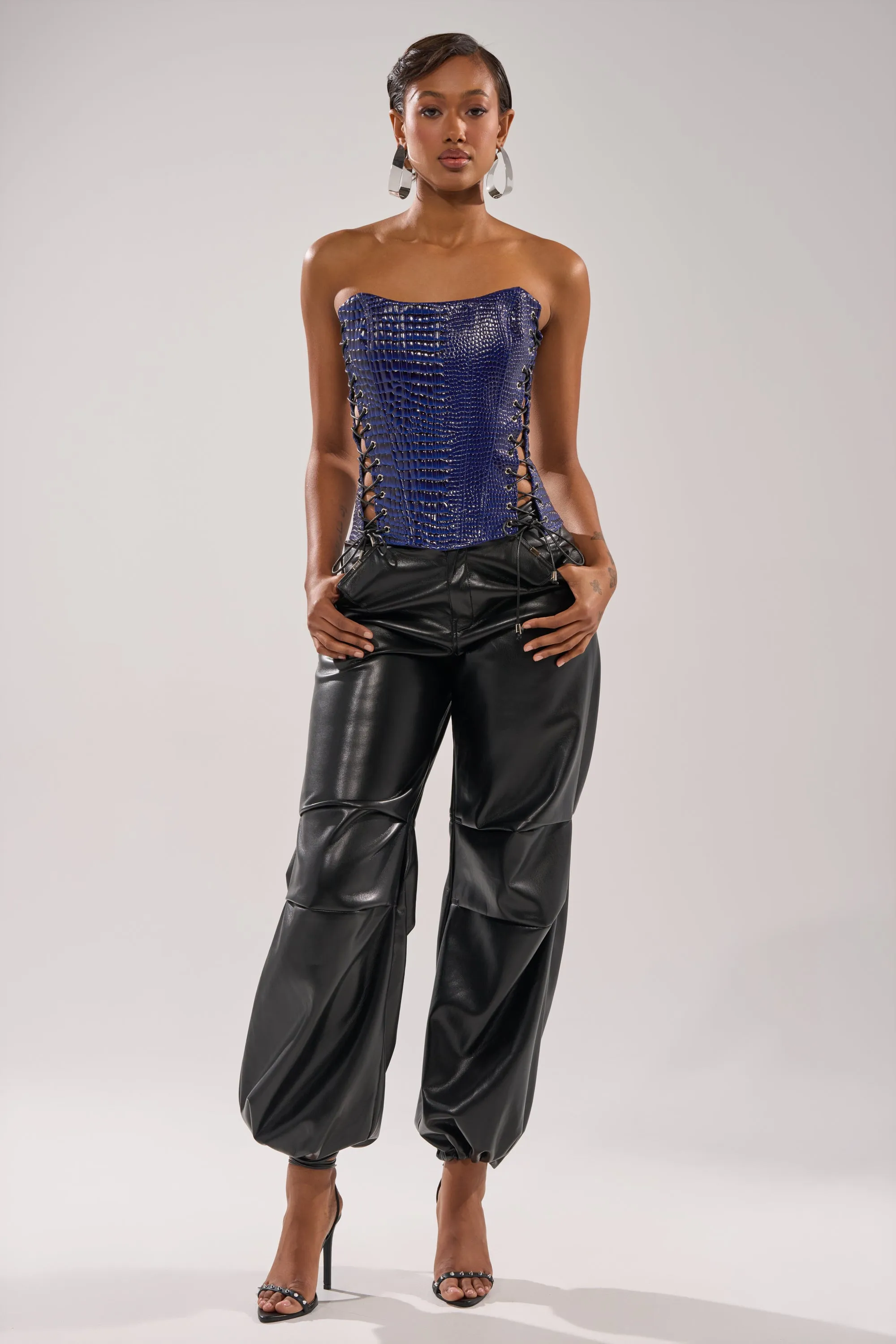 HIT THE SWITCH EMBOSSED CORSET sold by AKIRA product image thumbnail 5