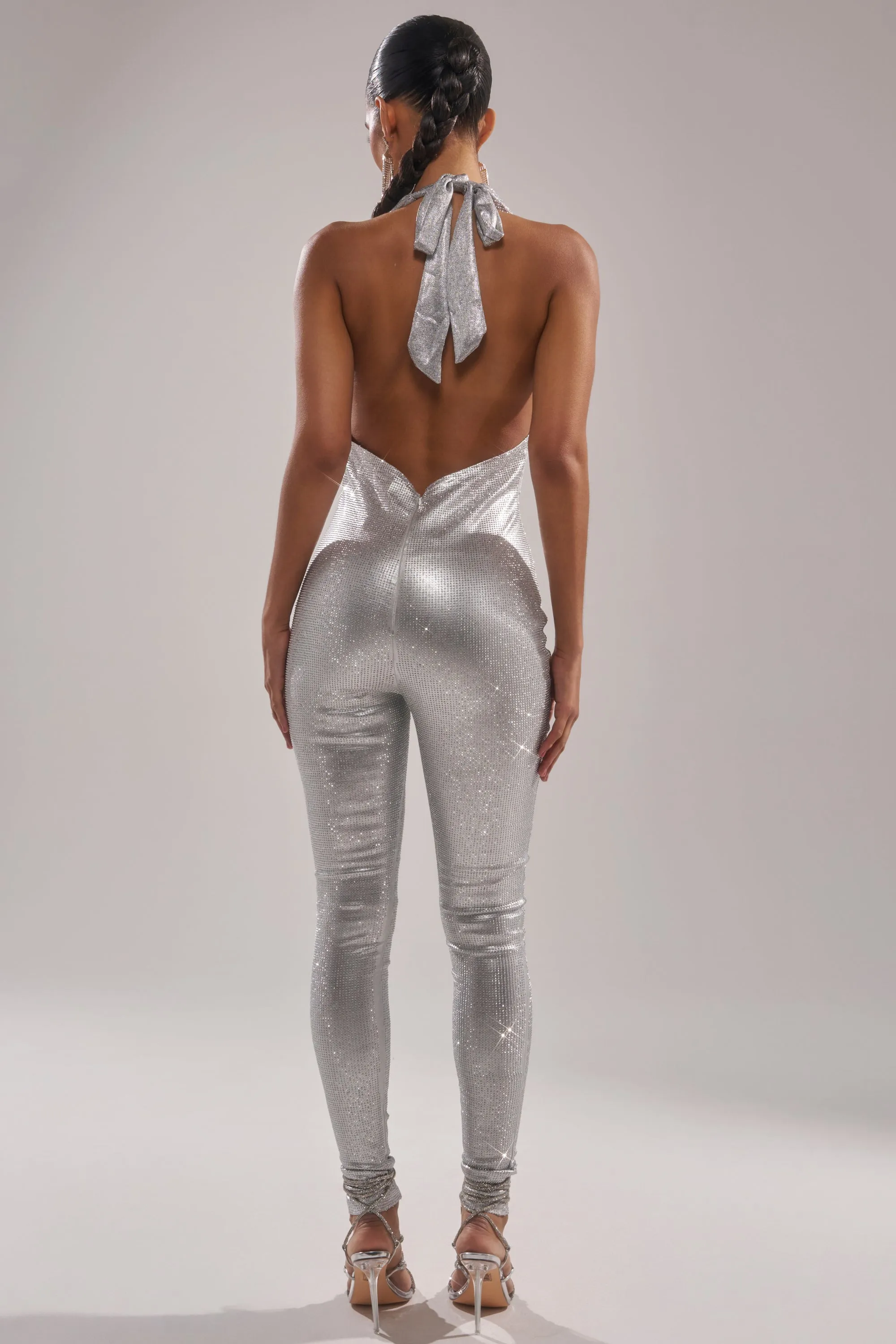 DANCE THE NIGHT AWAY RHINESTONE JUMPSUIT sold by AKIRA product image thumbnail 5