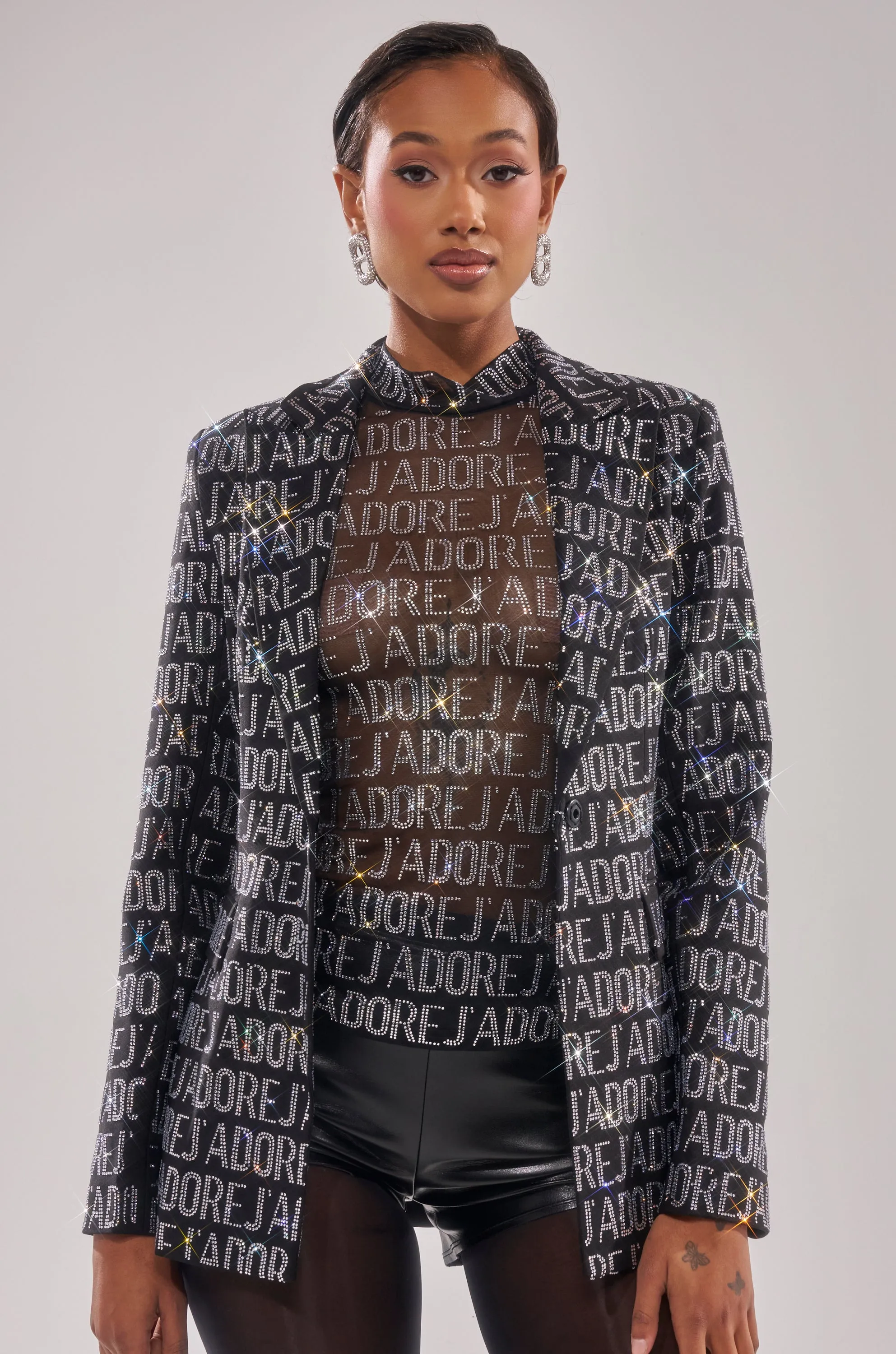 J'ADORE EMBELLISHED BLAZER sold by AKIRA product image thumbnail 3