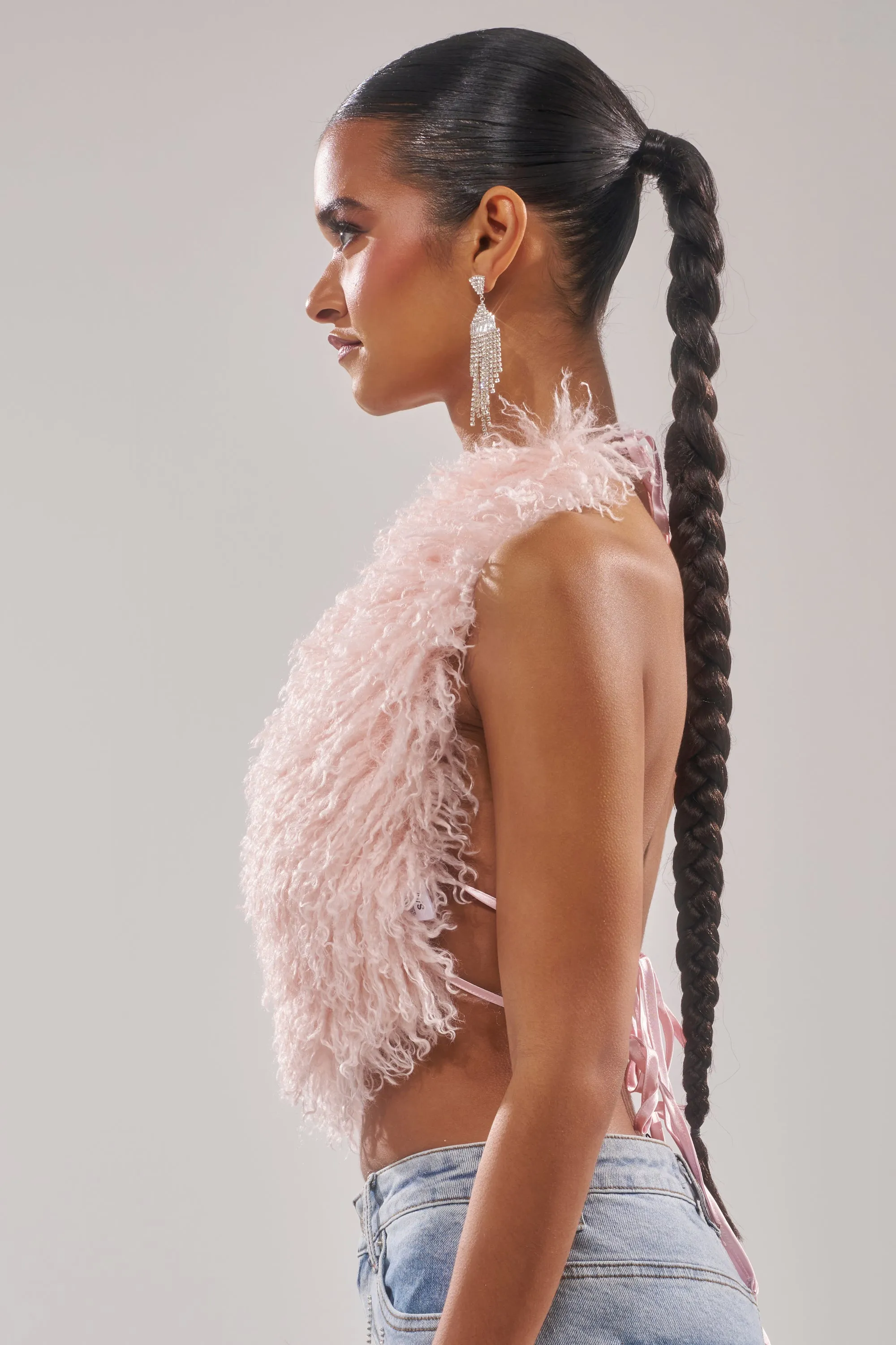 ACT UP FUR BLOUSE sold by AKIRA product image thumbnail 4