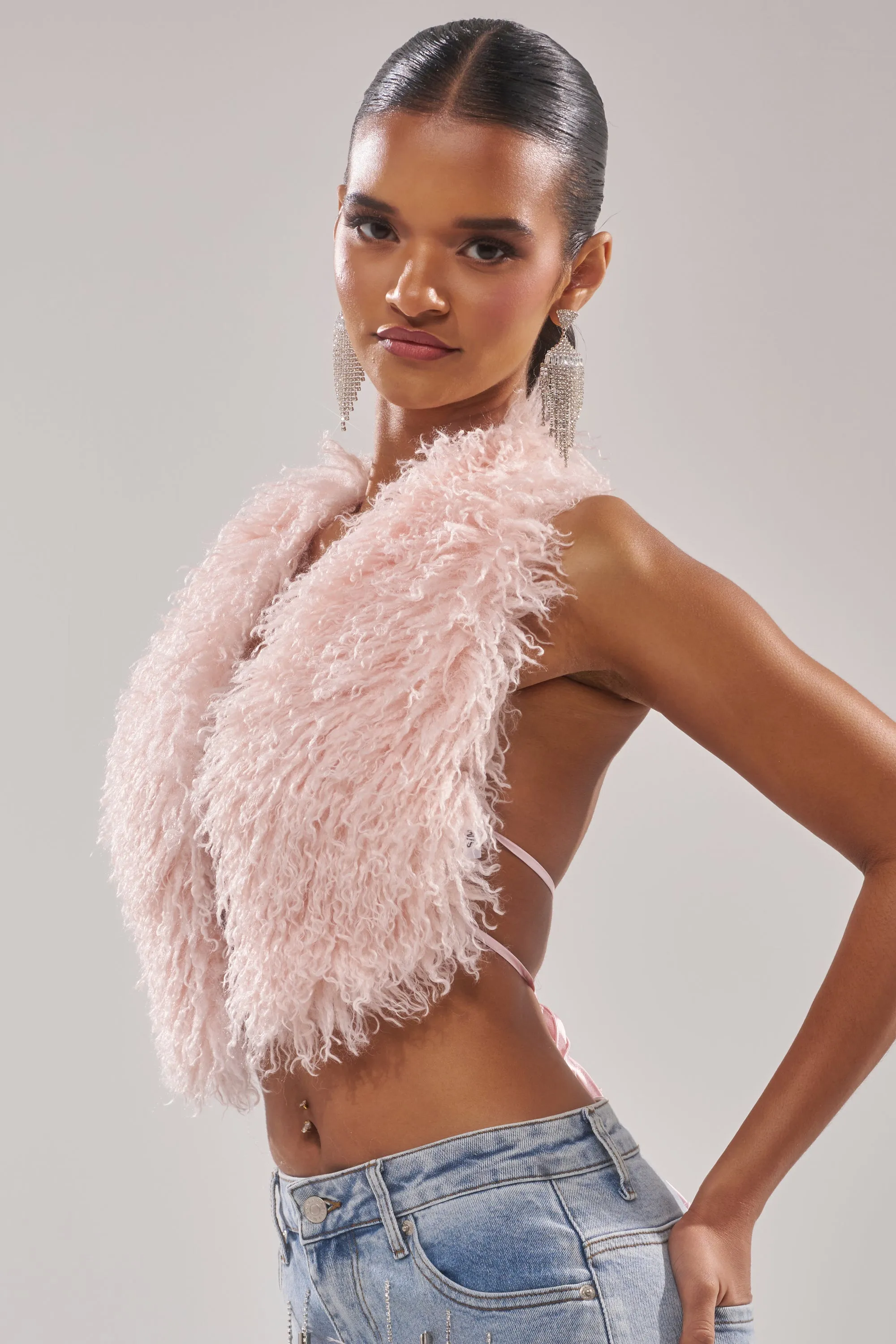 ACT UP FUR BLOUSE sold by AKIRA product image thumbnail 2