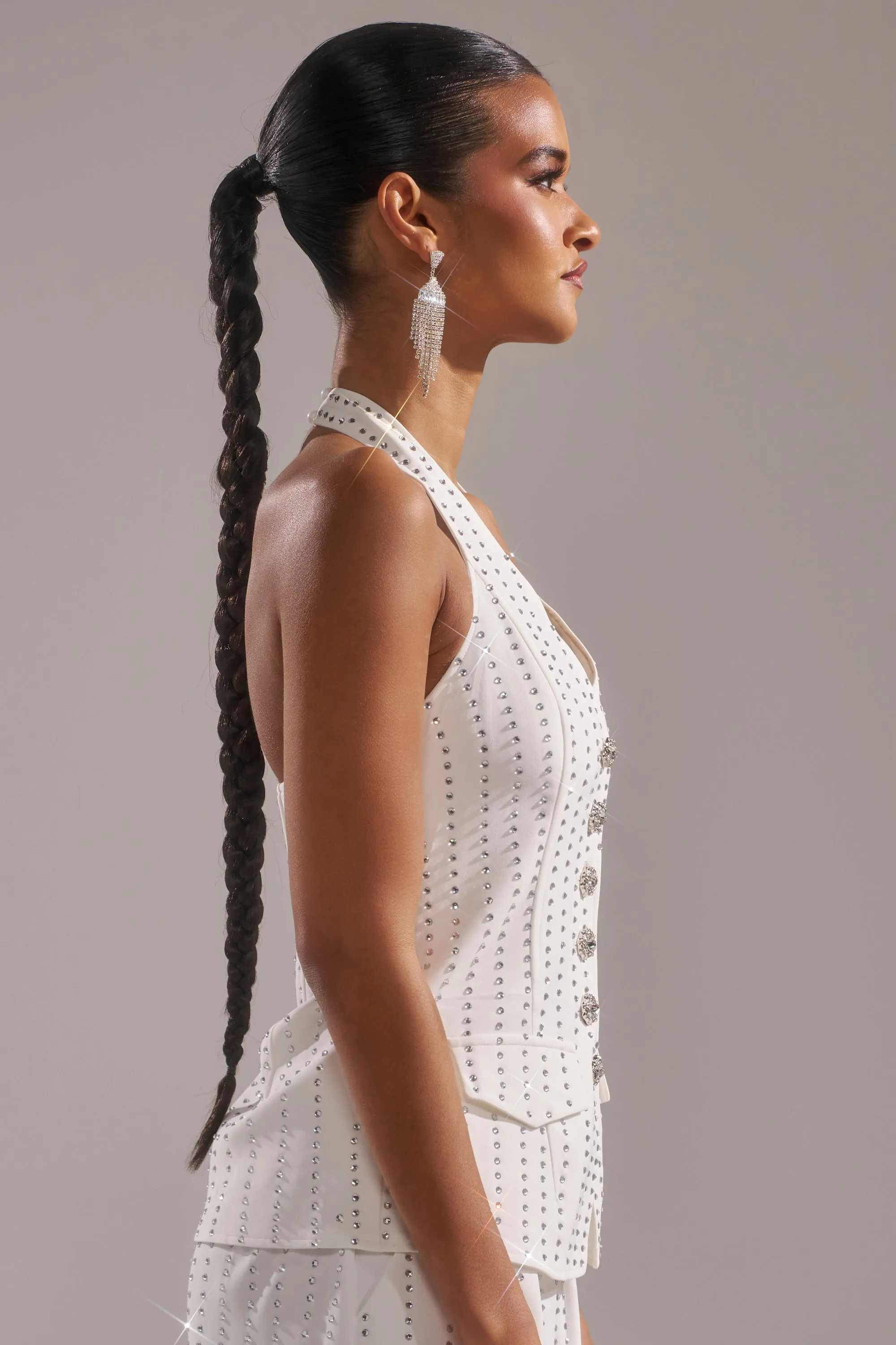 NEW YEARS QUEEN VEST IN WHITE sold by AKIRA product image thumbnail 3