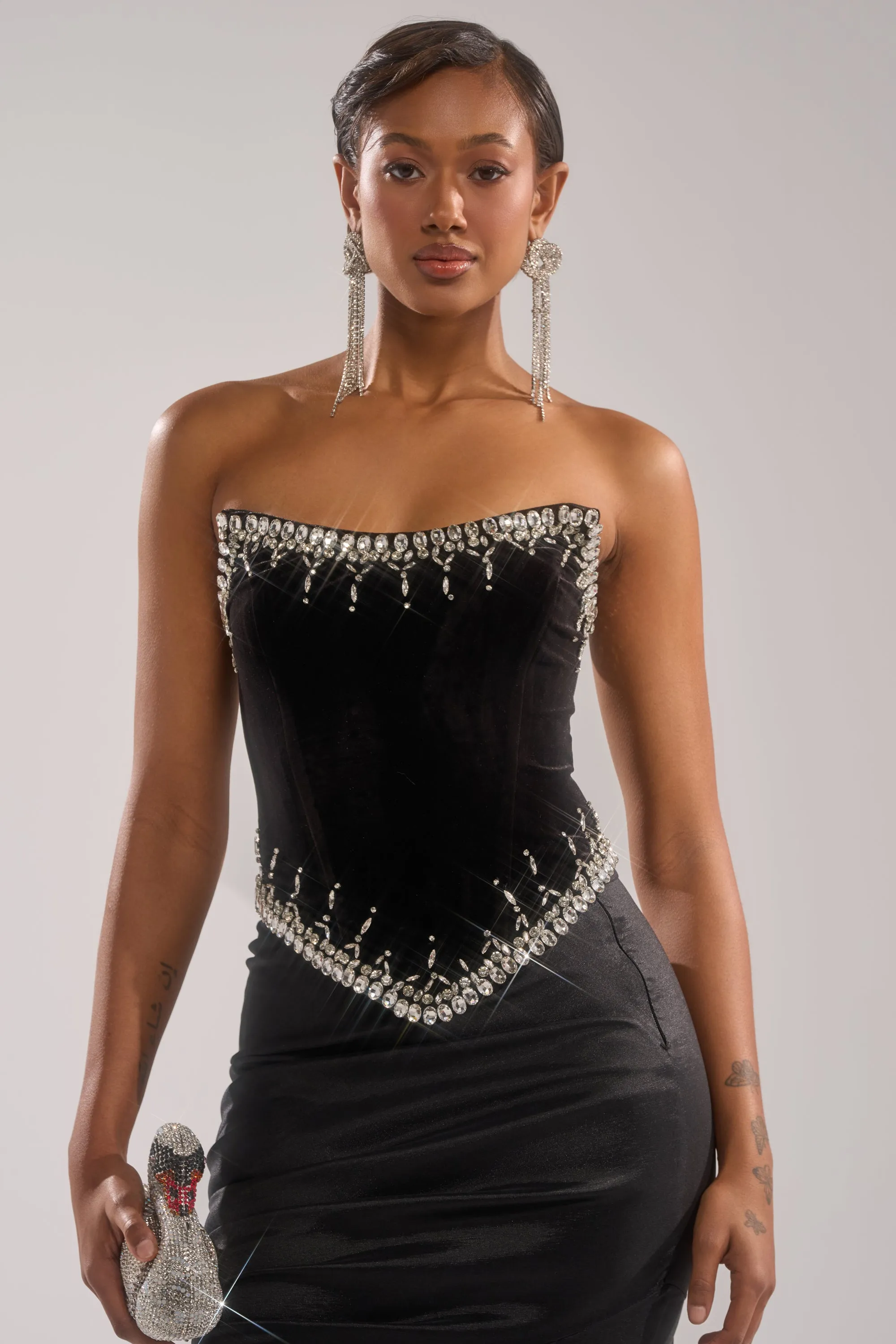 LUX LIFE CORSET IN BLACK sold by AKIRA