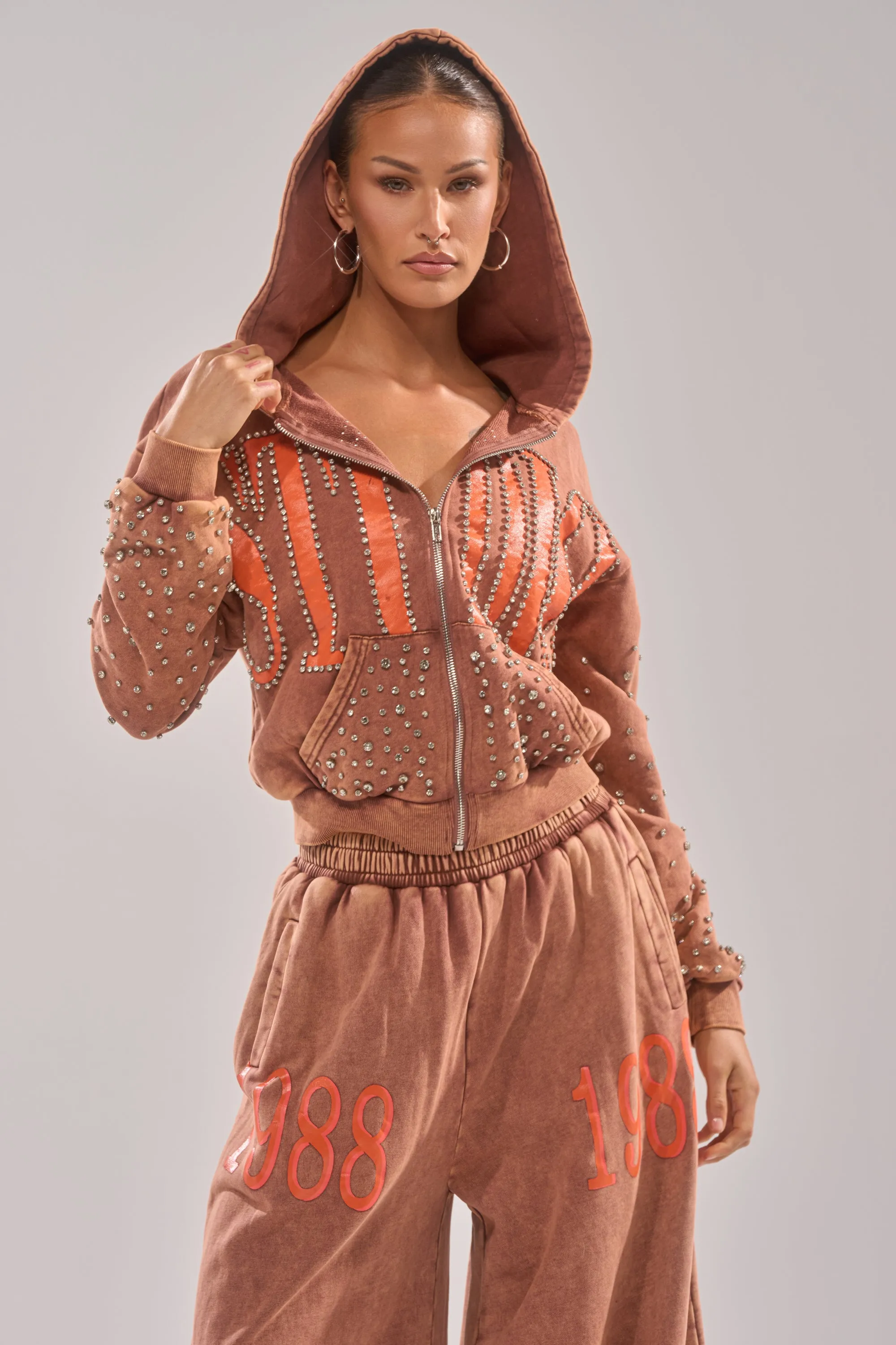 STUDIO LIVING ZIP UP SWEATSHIRT sold by AKIRA