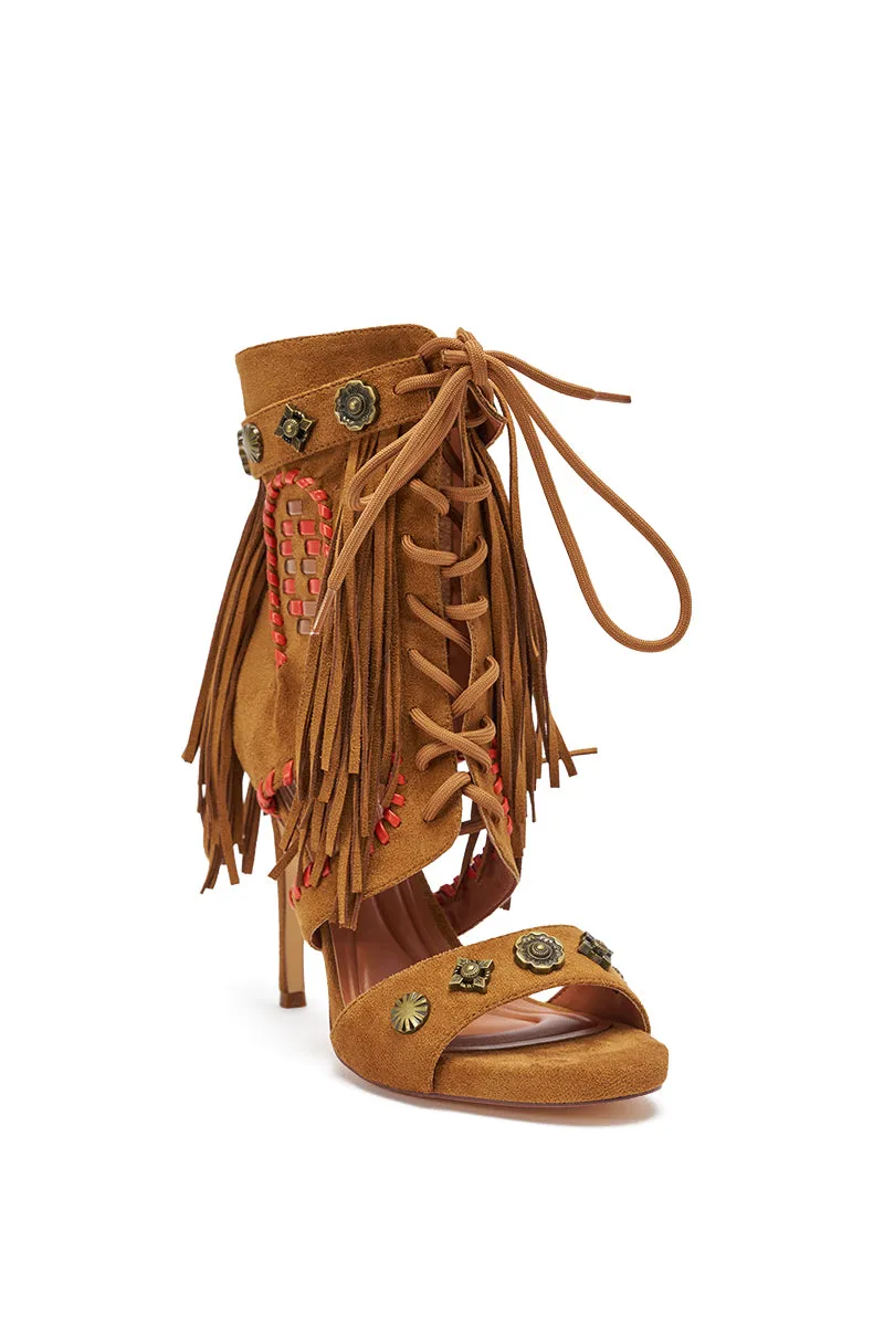 AZALEA WANG SALGADO FRINGE GLADIATOR STILETTO SANDAL sold by AKIRA product image thumbnail 5