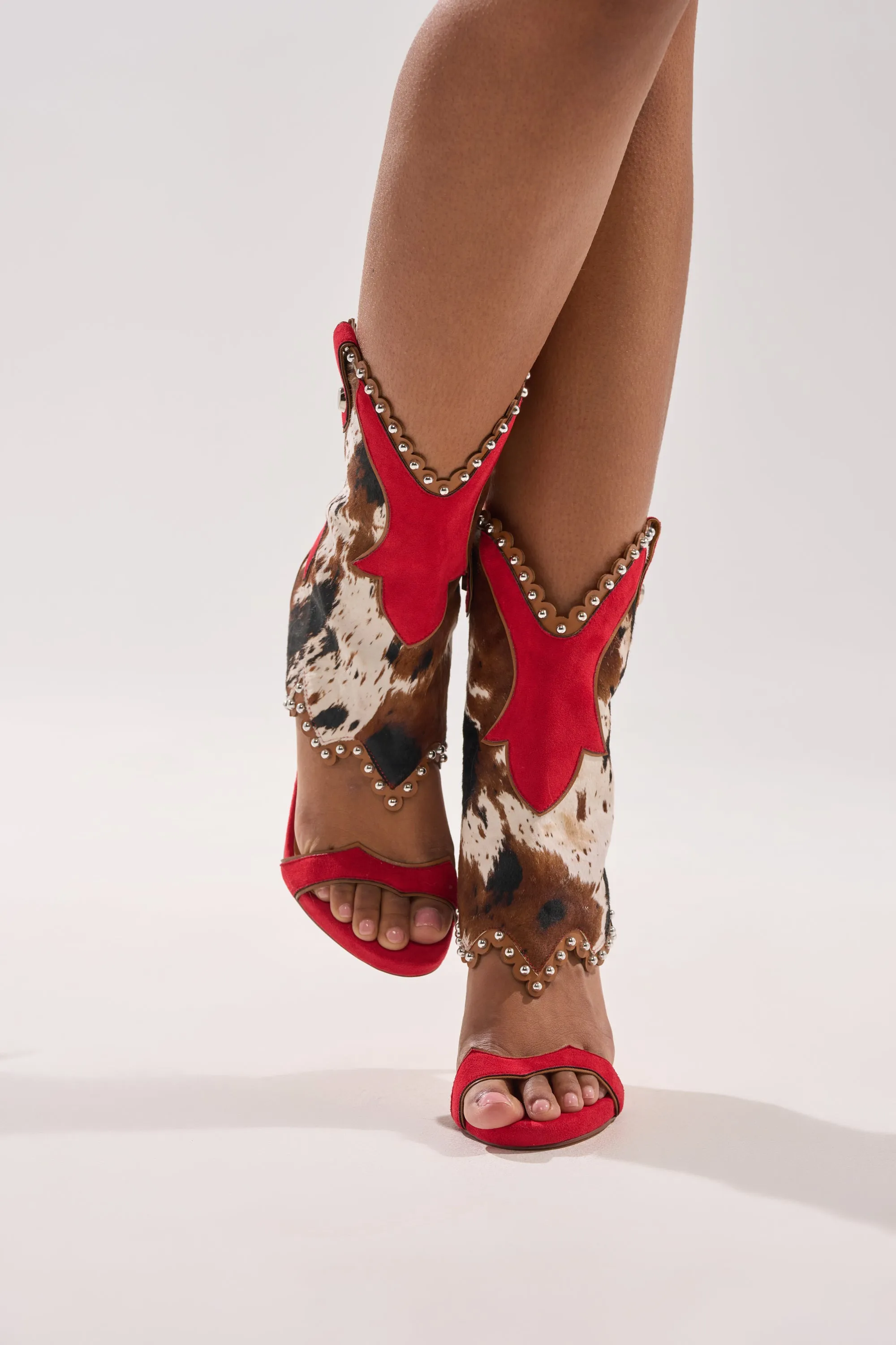 AZALEA WANG TAHLIE COW MULTI WESTERN GLADIATOR SANDAL sold by AKIRA product image thumbnail 2