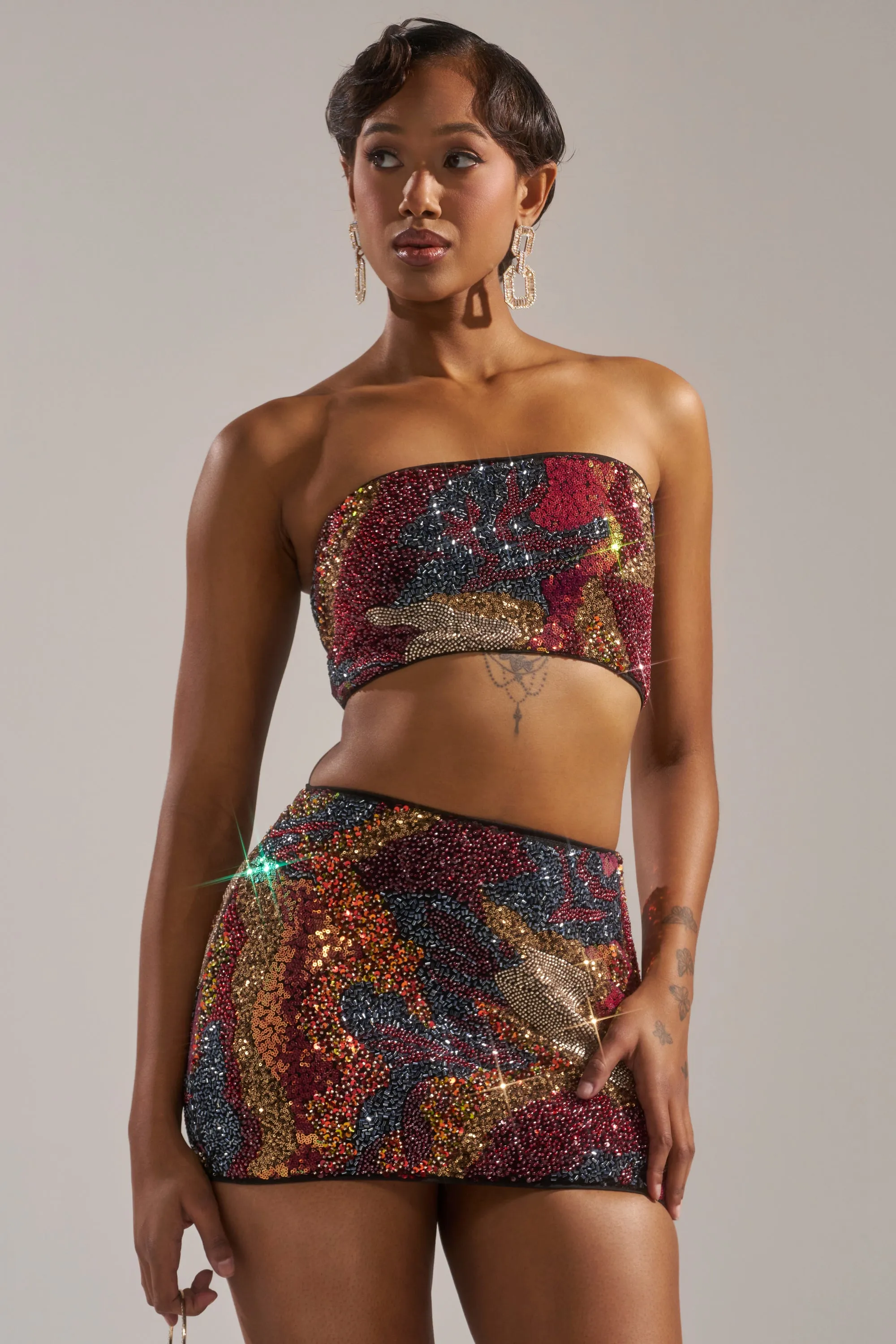 GOLDEN HOUR SEQUIN BRALETTE sold by AKIRA product image thumbnail 4