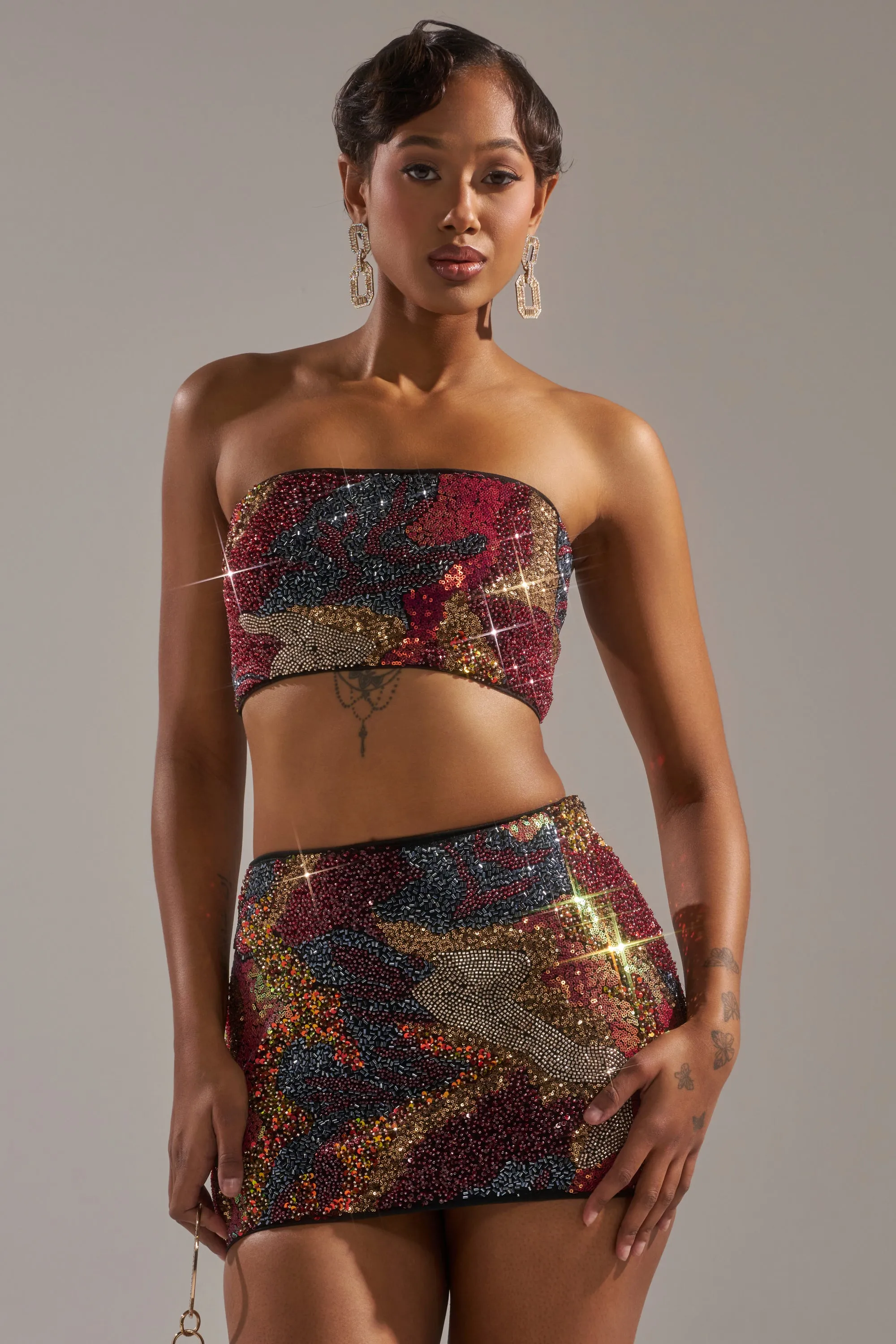 GOLDEN HOUR SEQUIN BRALETTE sold by AKIRA product image thumbnail 2