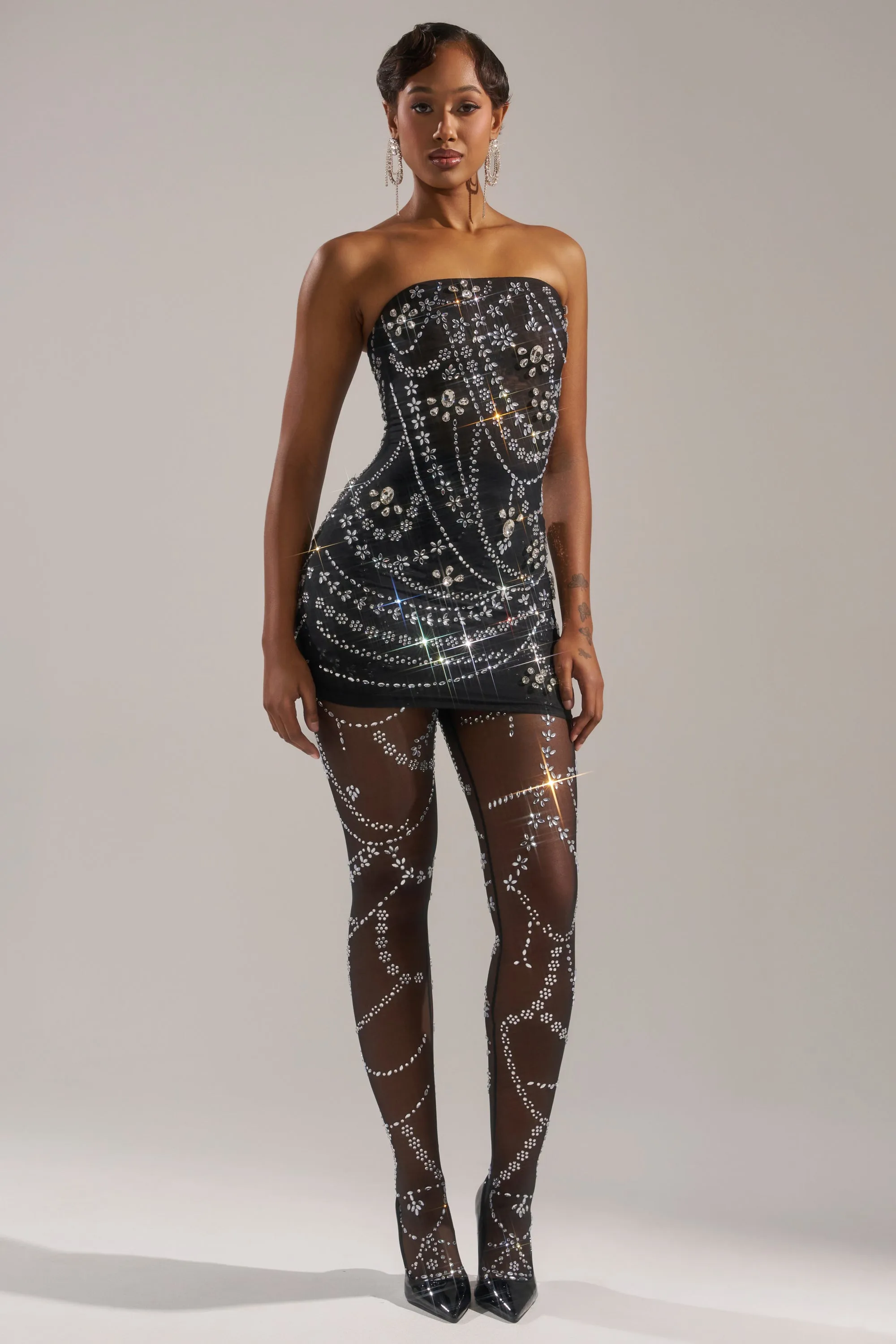 JEWELED UP TWO-PIECE RHINESTONE MINI DRESS sold by AKIRA product image thumbnail 5