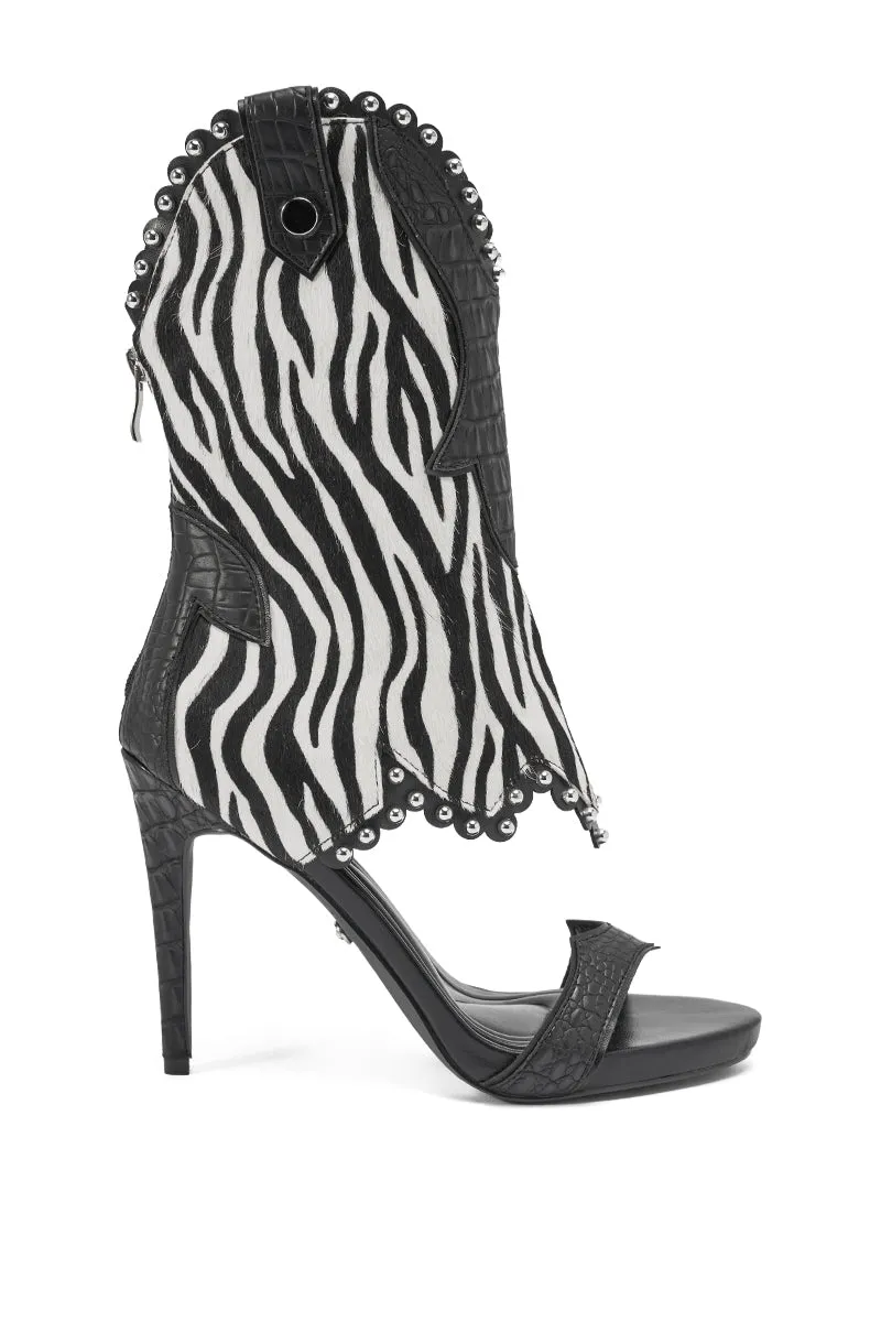 AZALEA WANG TAHLIE ZEBRA MULTI WESTERN GLADIATOR SANDAL sold by AKIRA product image thumbnail 2