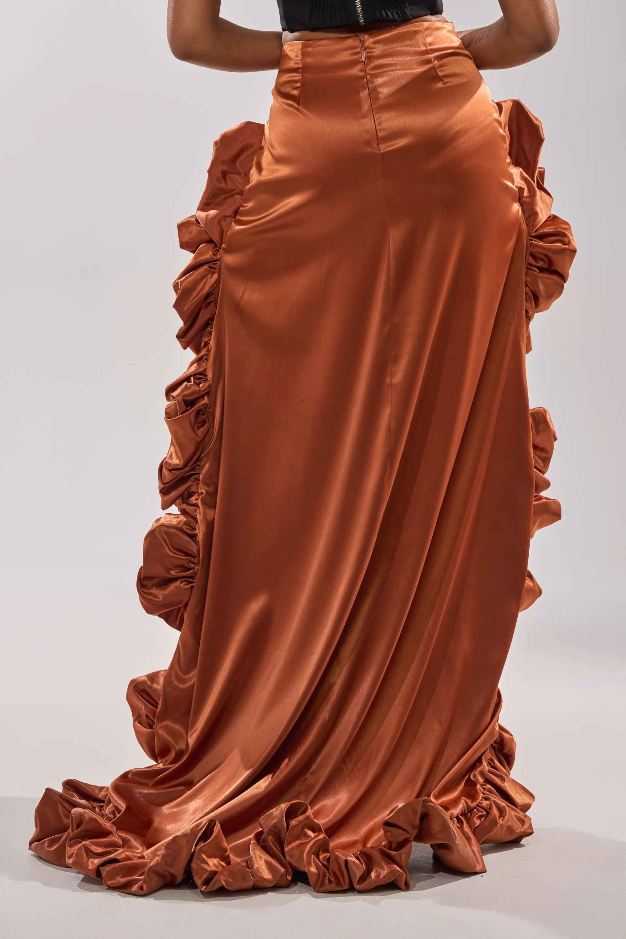 LOOK AT ME GO SATIN HIGH LOW SKIRT sold by AKIRA product image thumbnail 5
