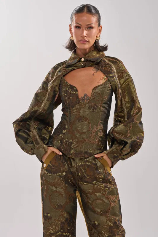 SHIGO BROCADE BOLERO sold by AKIRA