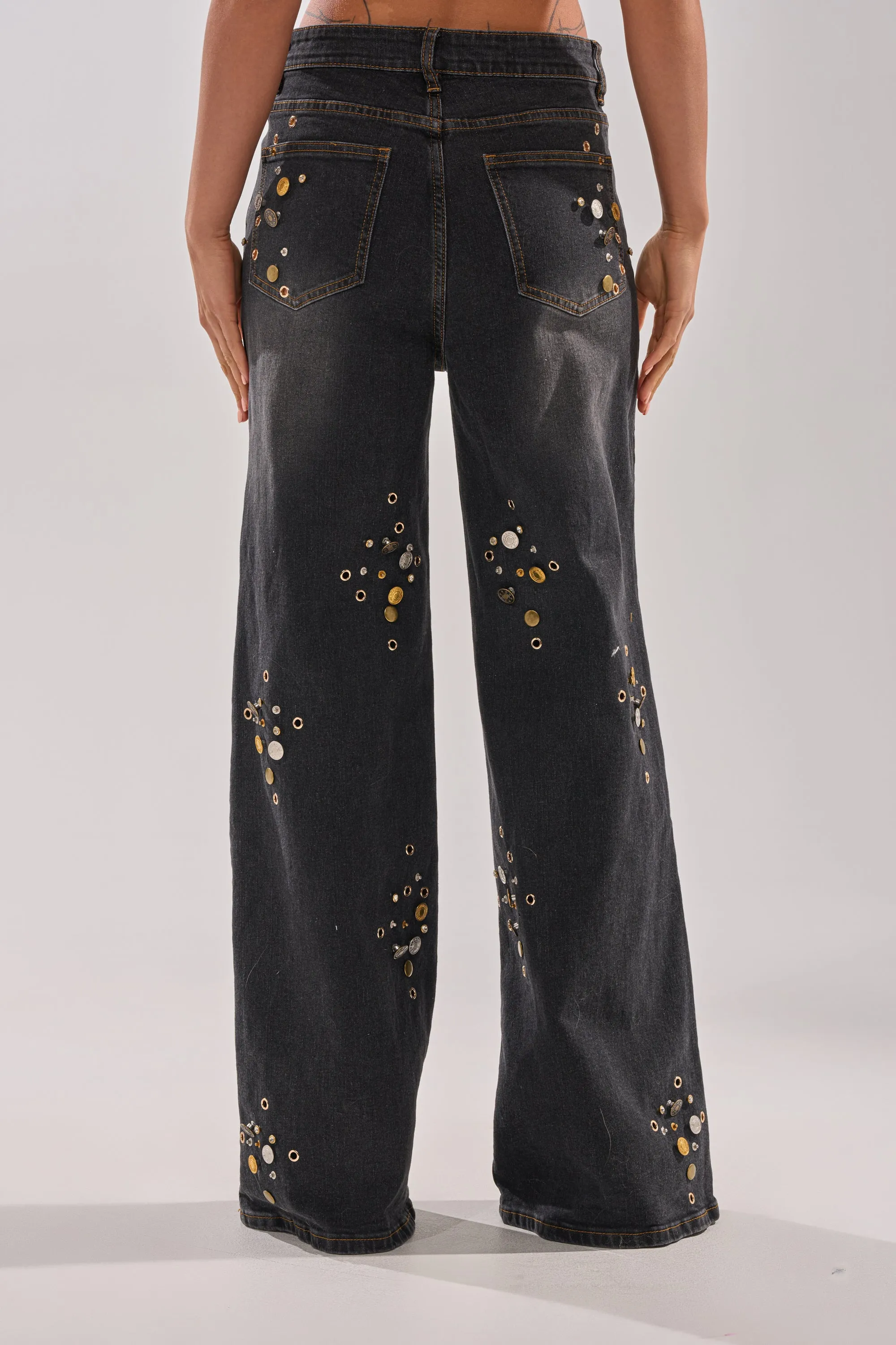 SPACE AND TIME STUDDED DENIM sold by AKIRA product image thumbnail 4