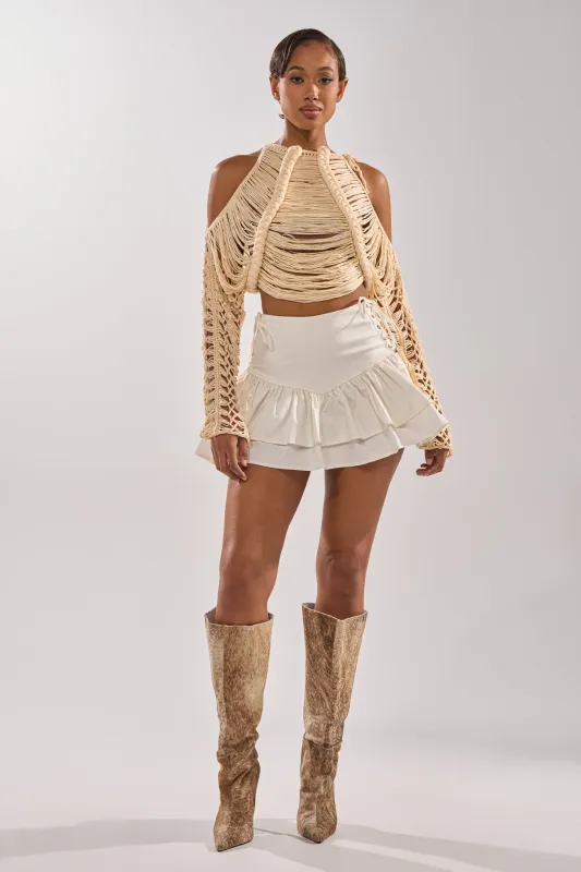 FOREVER AND ALWAYS MINI SKIRT sold by AKIRA