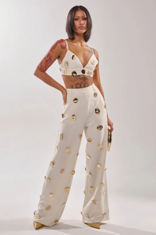 SARASOTA EMBELLISHED TROUSER sold by AKIRA