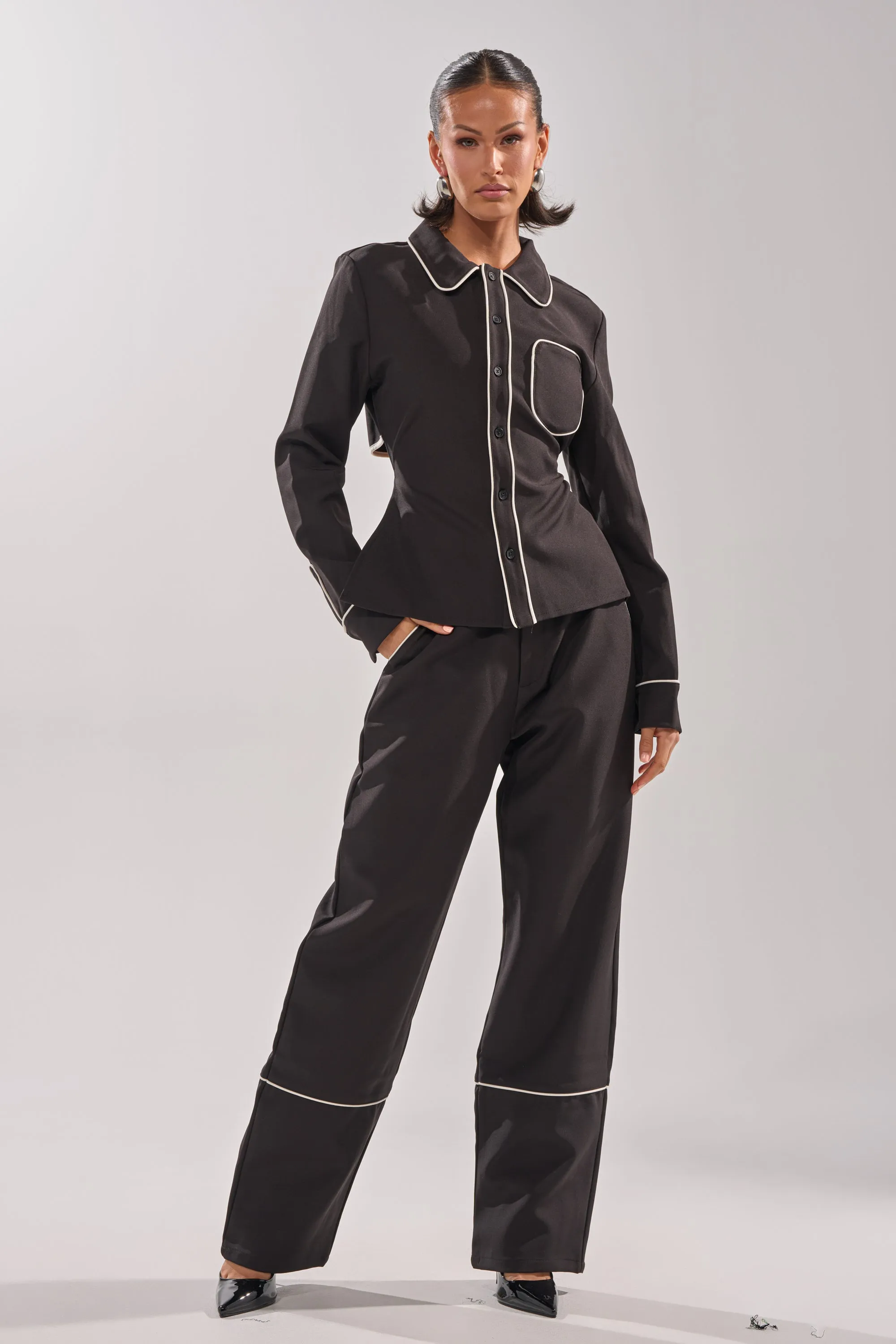 PARTY IN THE BACK BUTTON DOWN sold by AKIRA product image thumbnail 5