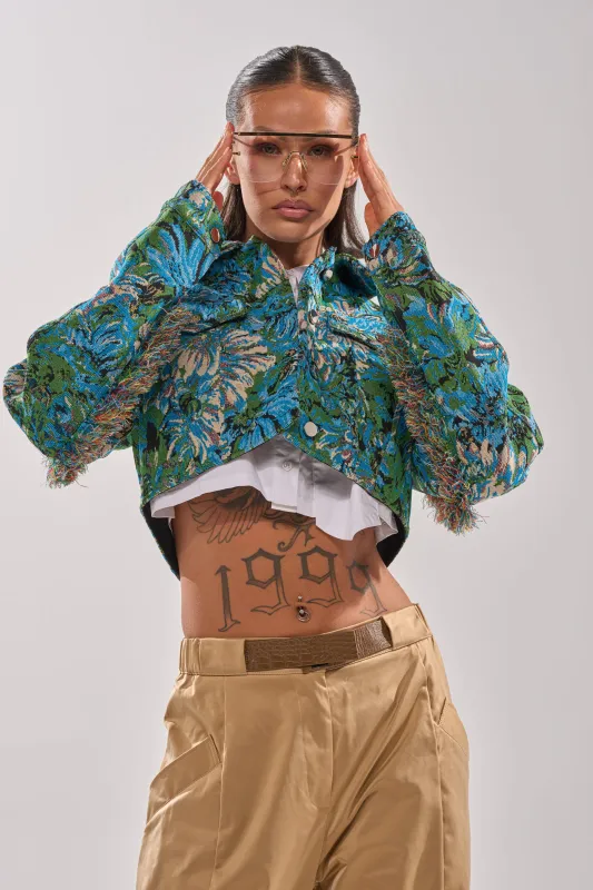 TRY ME TAPESTRY BOMBER sold by AKIRA