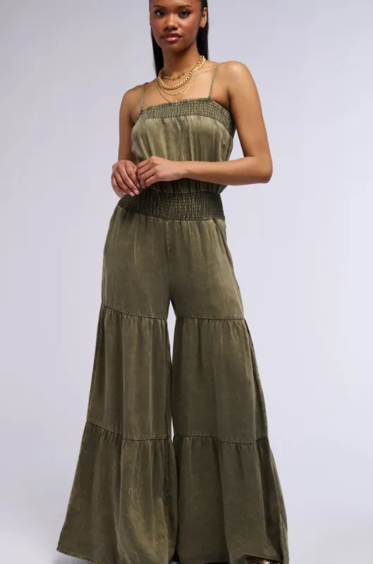 AMIRI WASHED WIDE LEG JUMPSUIT sold by AKIRA