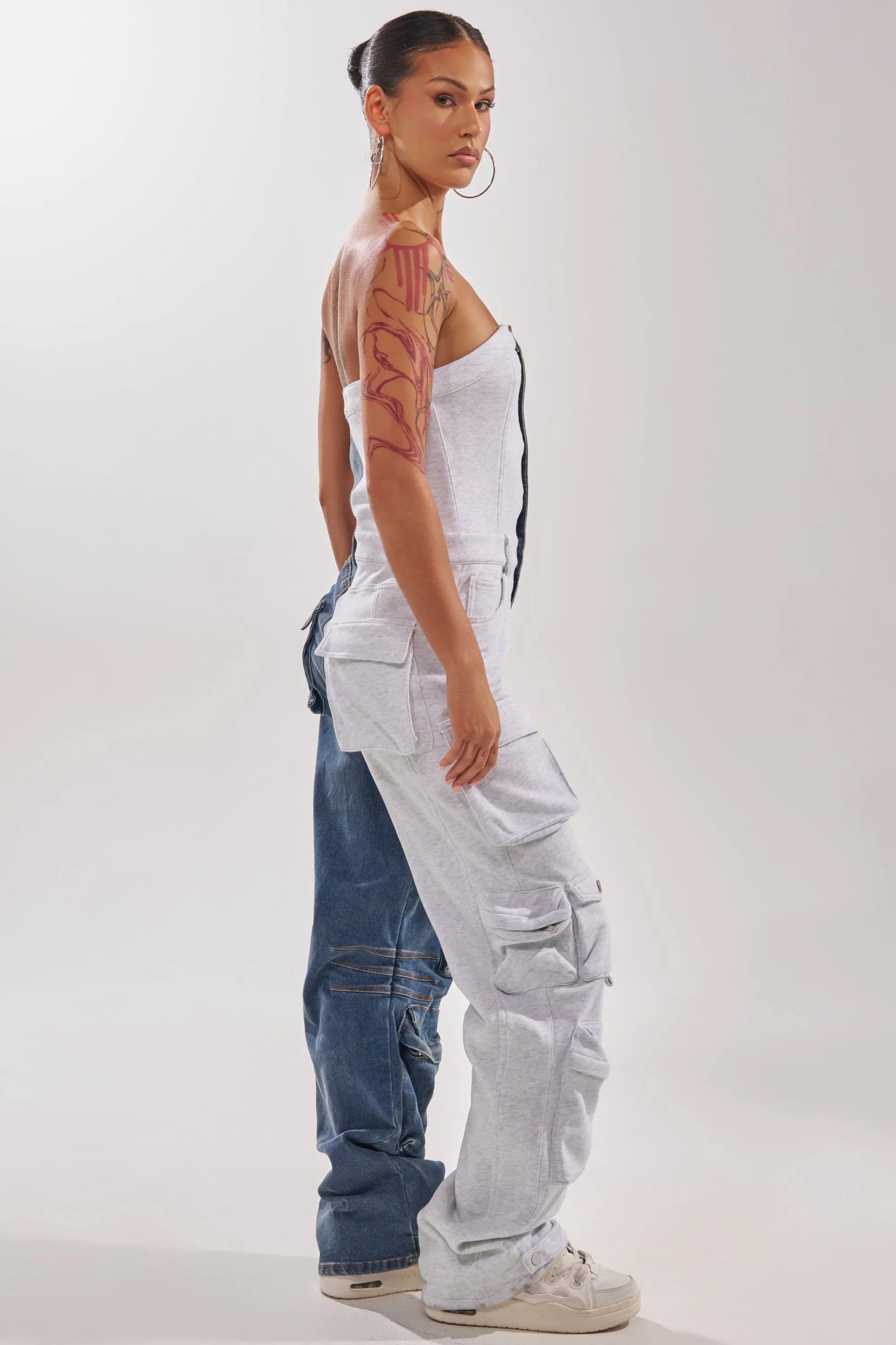 SPLIT DECISION DENIM JUMPSUIT sold by AKIRA product image thumbnail 5