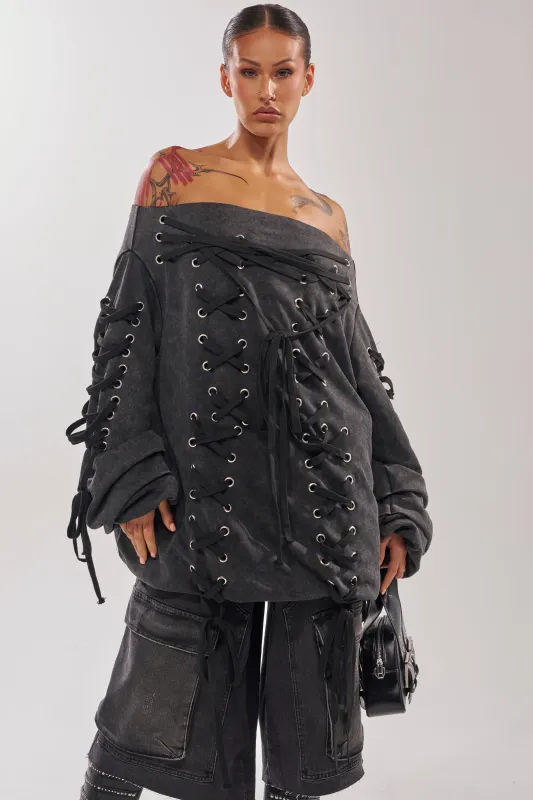 LACED UP FOR GOOD MINI DRESS sold by AKIRA