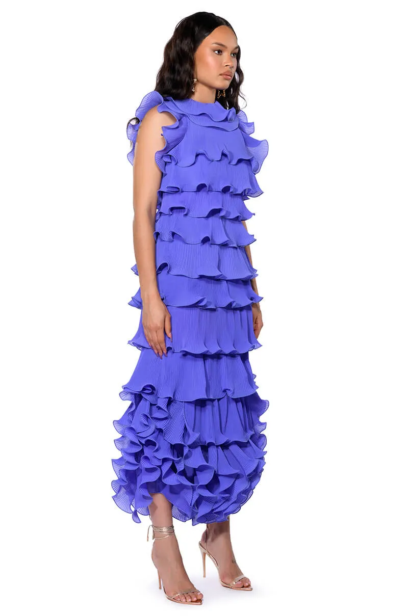 IT'S GIVING FLUTED MAXI DRESS sold by AKIRA product image thumbnail 3