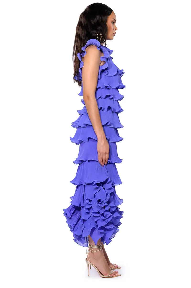IT'S GIVING FLUTED MAXI DRESS sold by AKIRA product image thumbnail 4