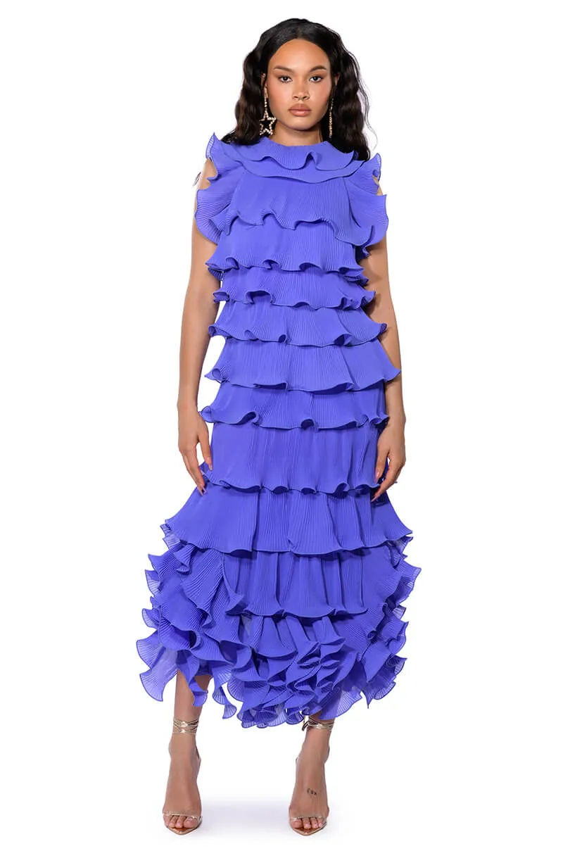 IT'S GIVING FLUTED MAXI DRESS sold by AKIRA product image thumbnail 2