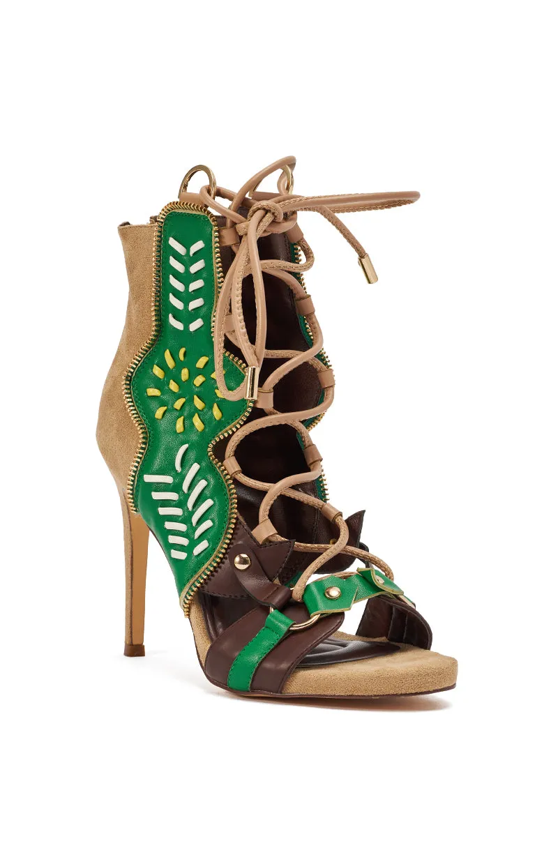 AZALEA WANG SHAINIA GREEN MULTI STILETTO SANDAL sold by AKIRA product image thumbnail 4