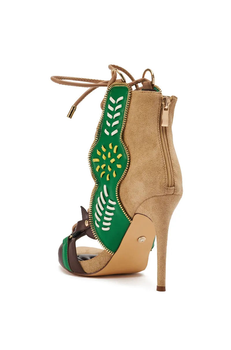 AZALEA WANG SHAINIA GREEN MULTI STILETTO SANDAL sold by AKIRA product image thumbnail 5