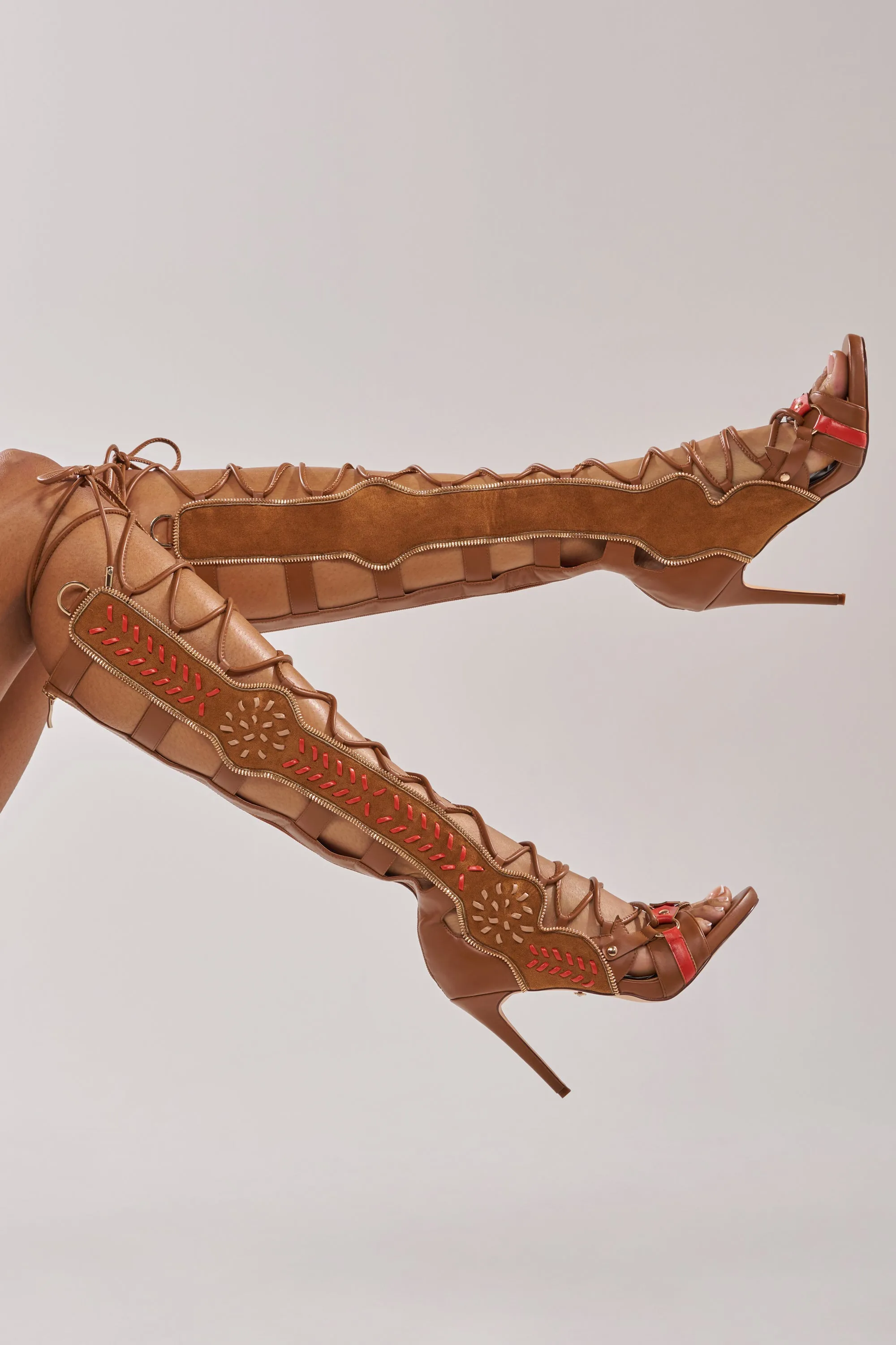 AZALEA WANG SHAI TAN GLADIATOR STILETTO SANDAL sold by AKIRA