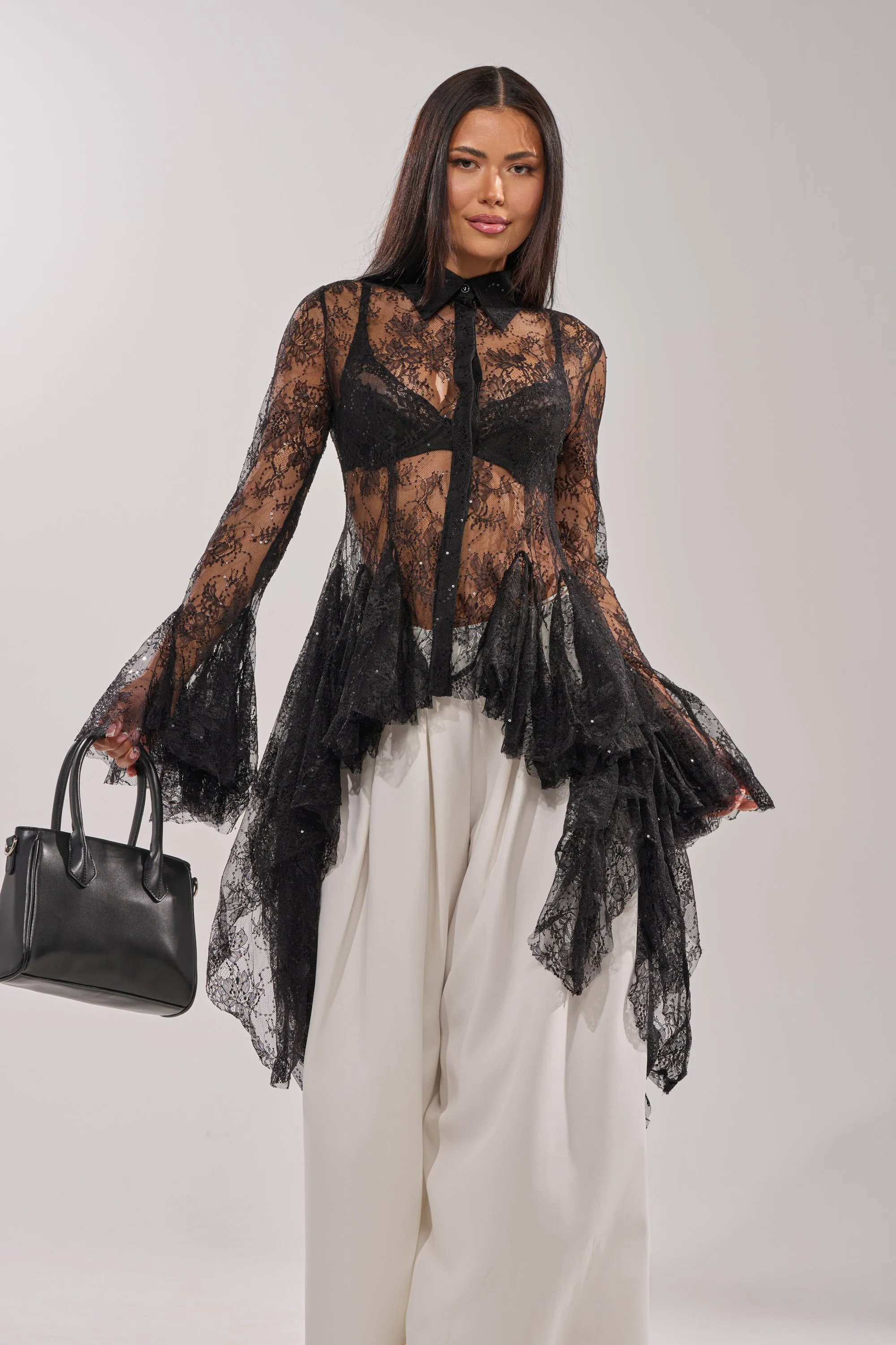 LADY LOVER HIGH LOVE BUTTON DOWN sold by AKIRA product image thumbnail 3