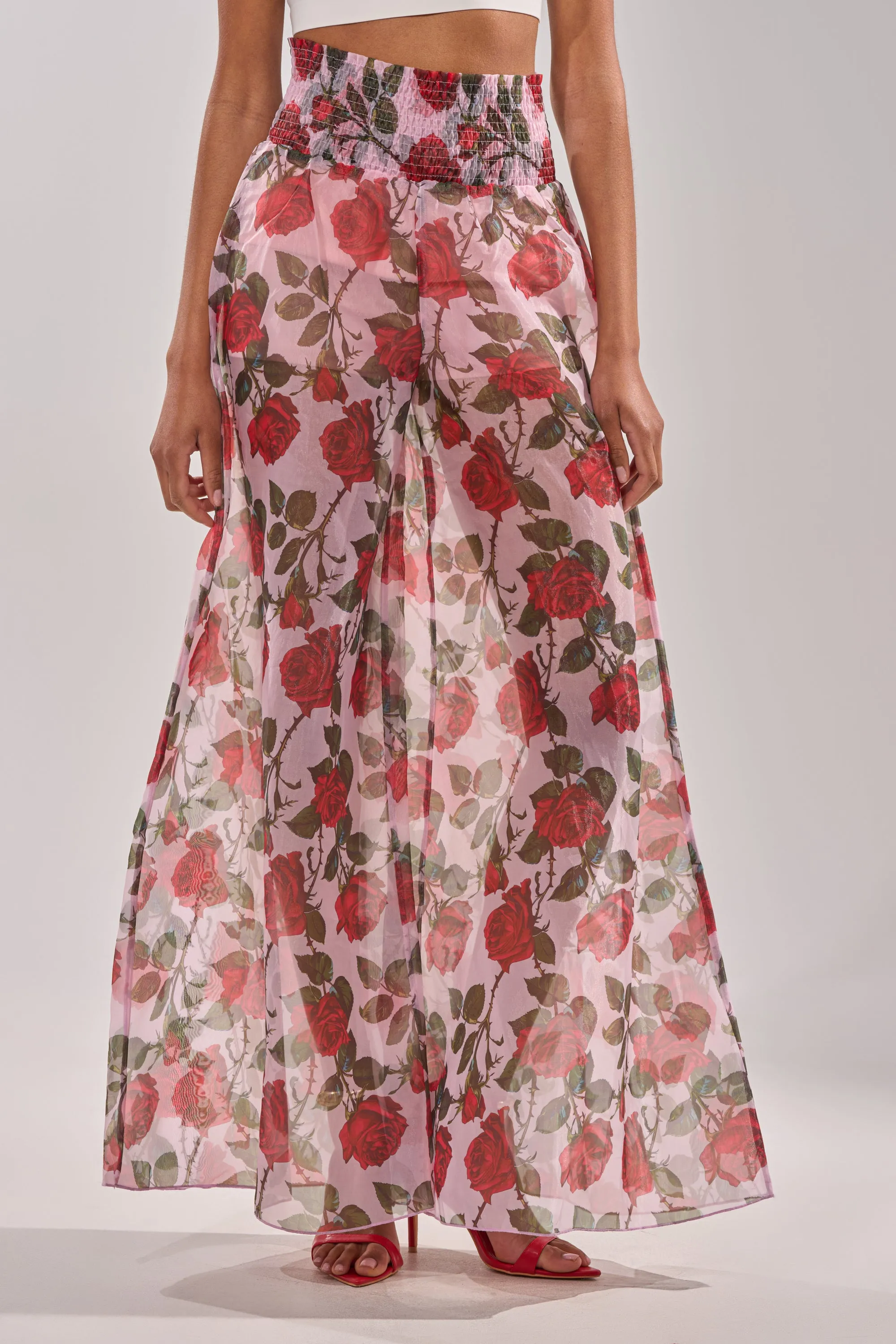 PRETTY GIRL FLORAL TROUSER sold by AKIRA product image thumbnail 2