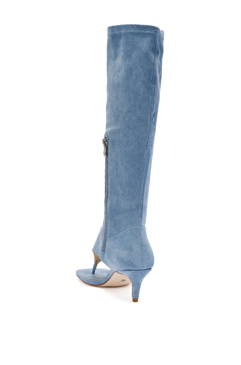 AZALEA WANG CECILE LIGHT BLUE FAUX SUEDE SANDAL sold by AKIRA product image thumbnail 5