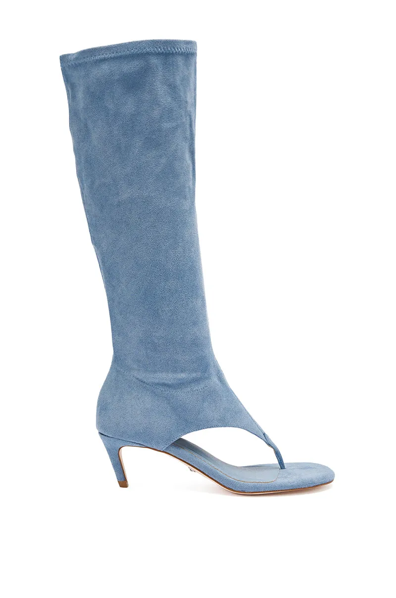 AZALEA WANG CECILE LIGHT BLUE FAUX SUEDE SANDAL sold by AKIRA product image thumbnail 3