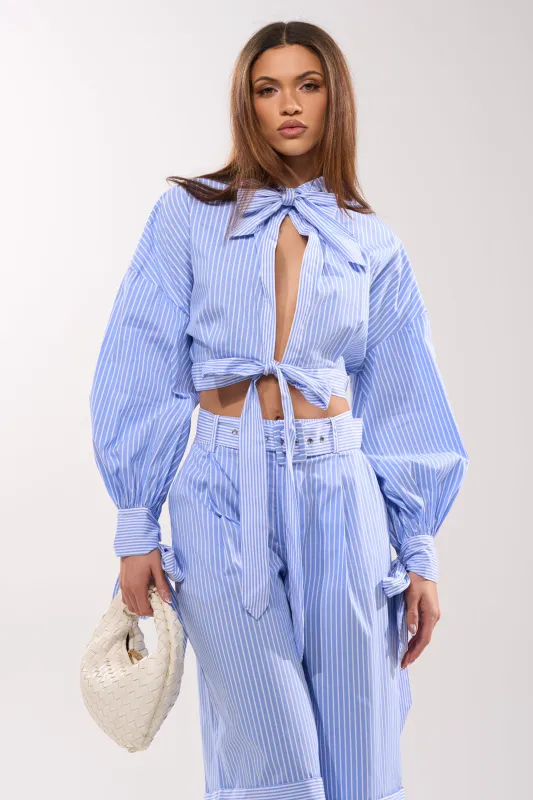 NOT LIKE ANYONE ELSE POPLIN BLOUSE sold by AKIRA