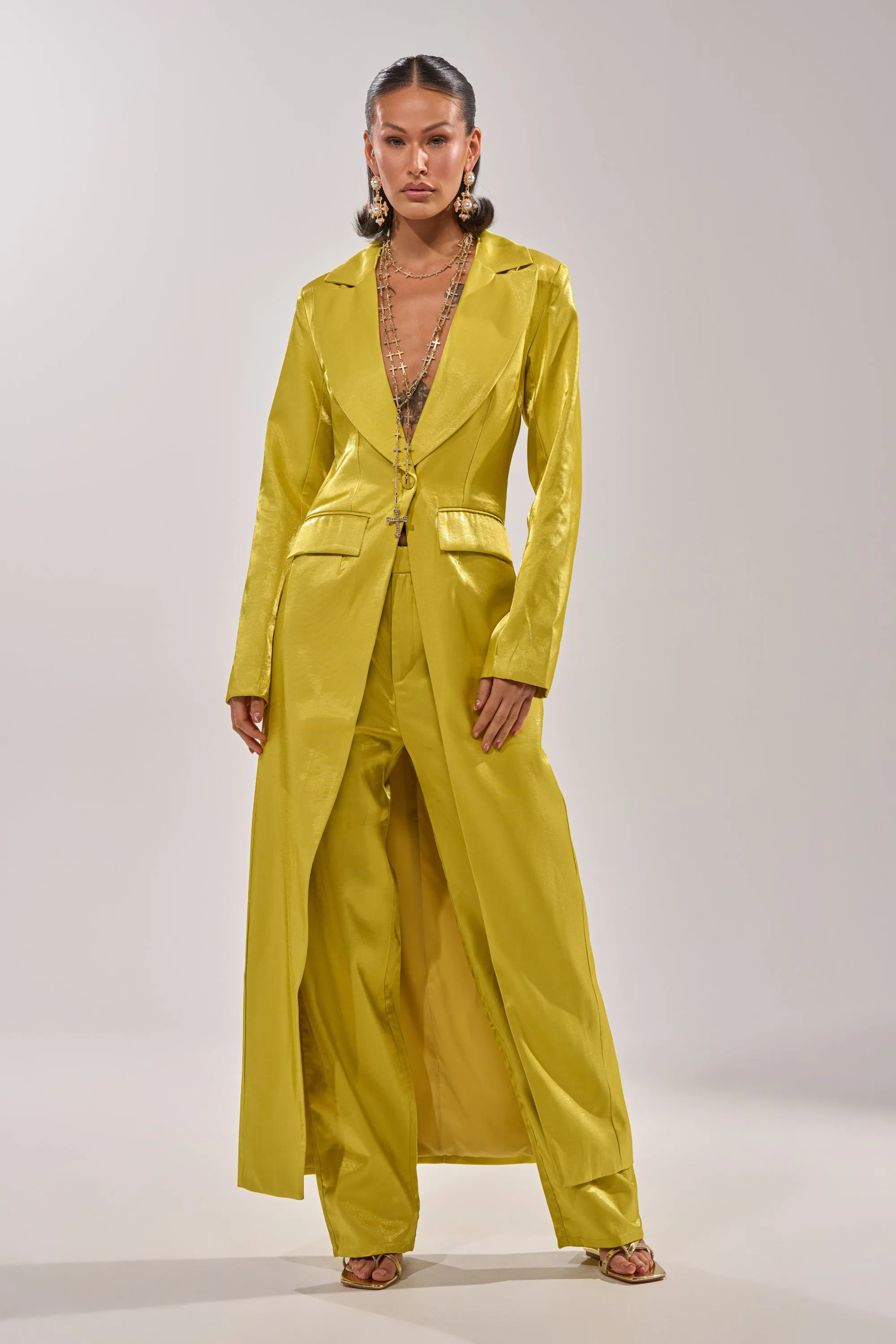 CLEO TRENCH IN CHARTREUSE sold by AKIRA