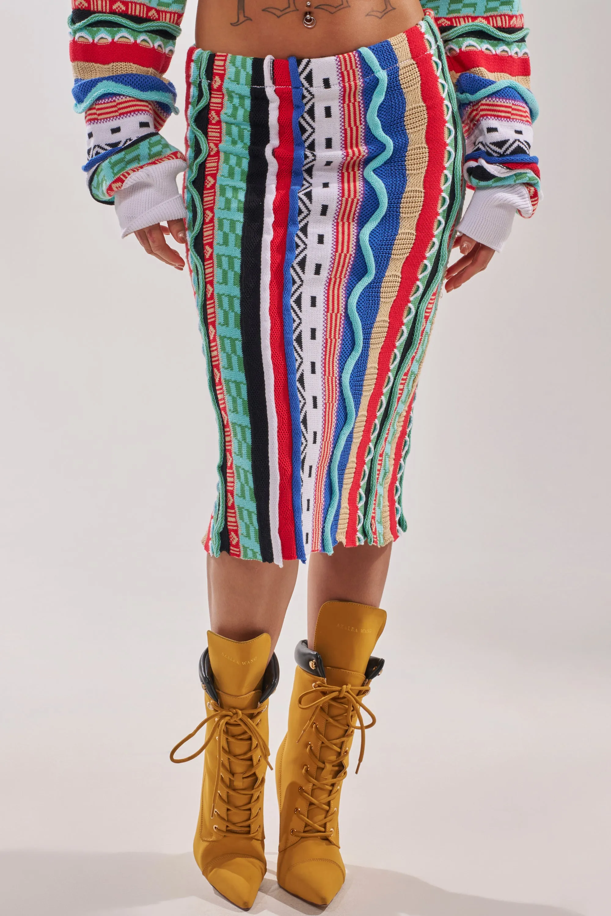 FEELING THE VIBES MAXI SKIRT sold by AKIRA product image thumbnail 3