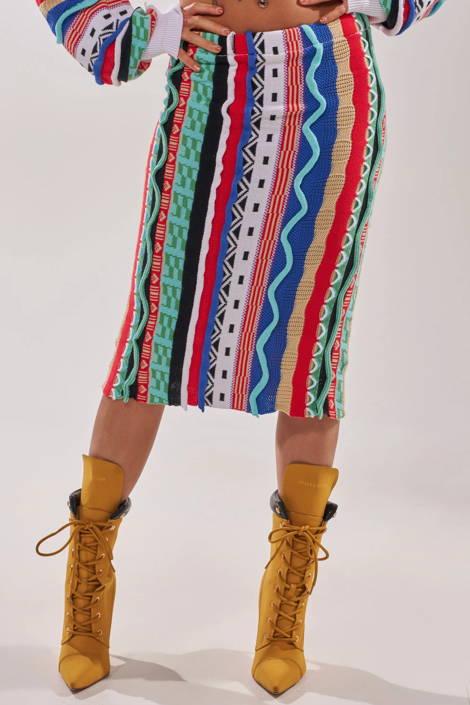 FEELING THE VIBES MAXI SKIRT sold by AKIRA product image thumbnail 2
