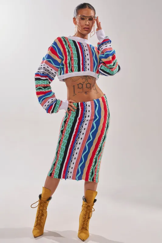 FEELING THE VIBES MAXI SKIRT made by AKIRA