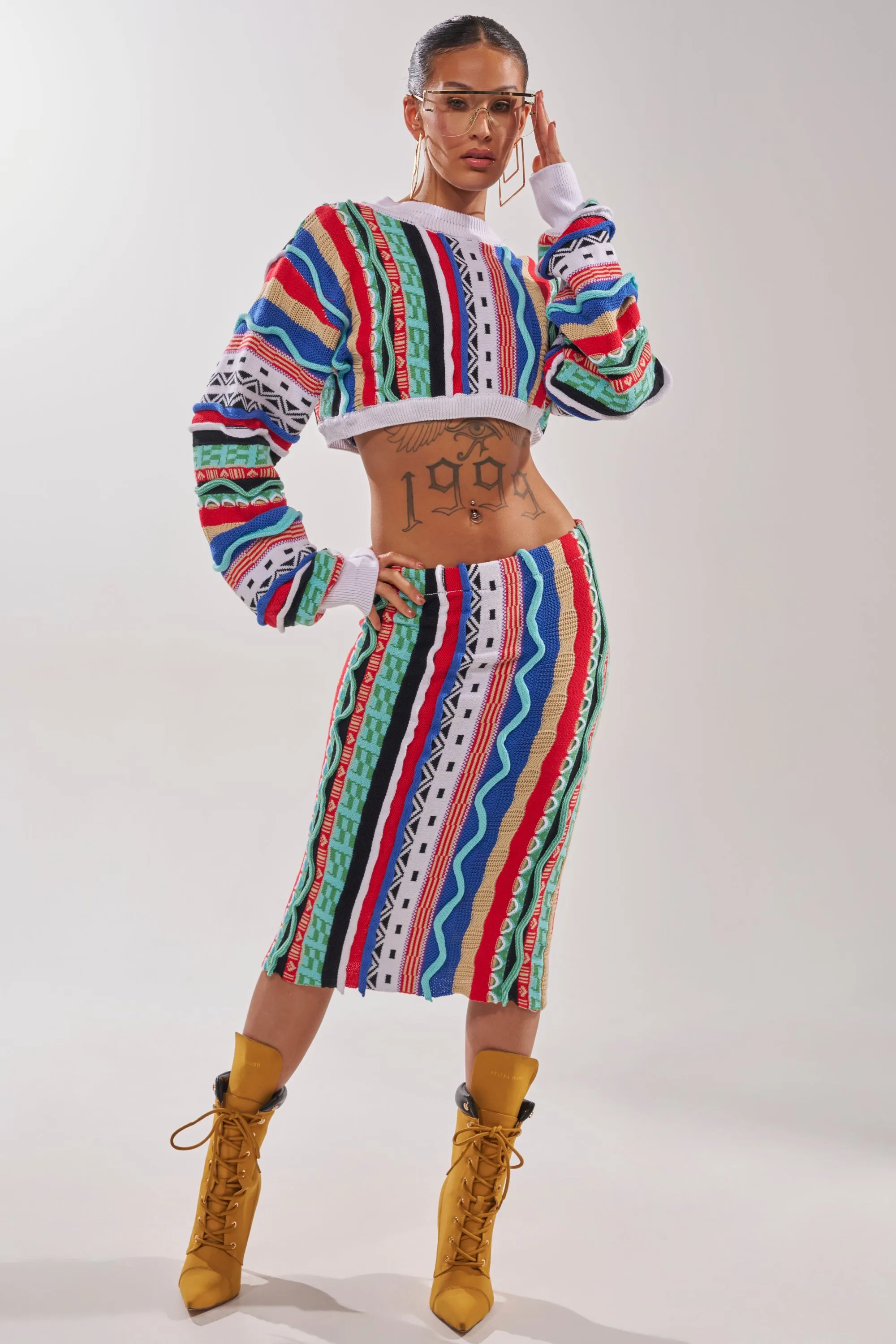 FEELING THE VIBES MAXI SKIRT sold by AKIRA