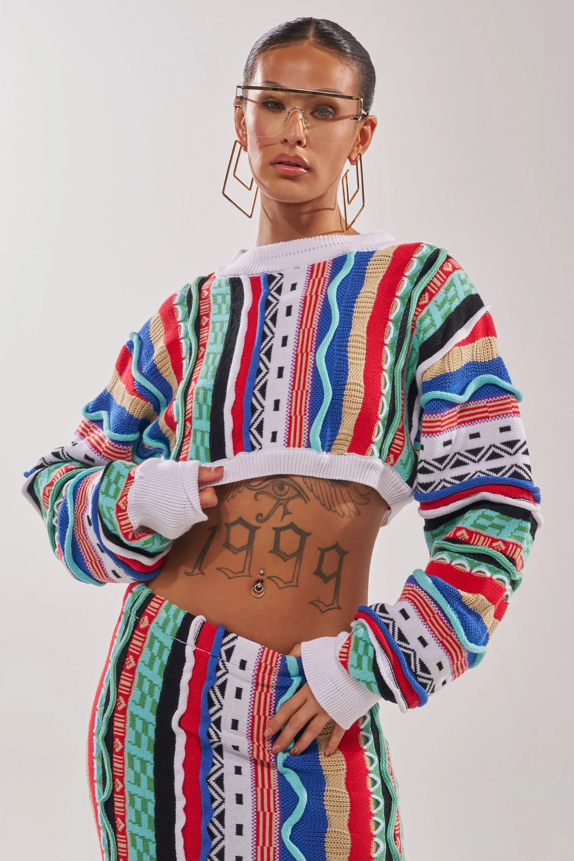 FEELING THE VIBES CROP SWEATER sold by AKIRA product image thumbnail 2