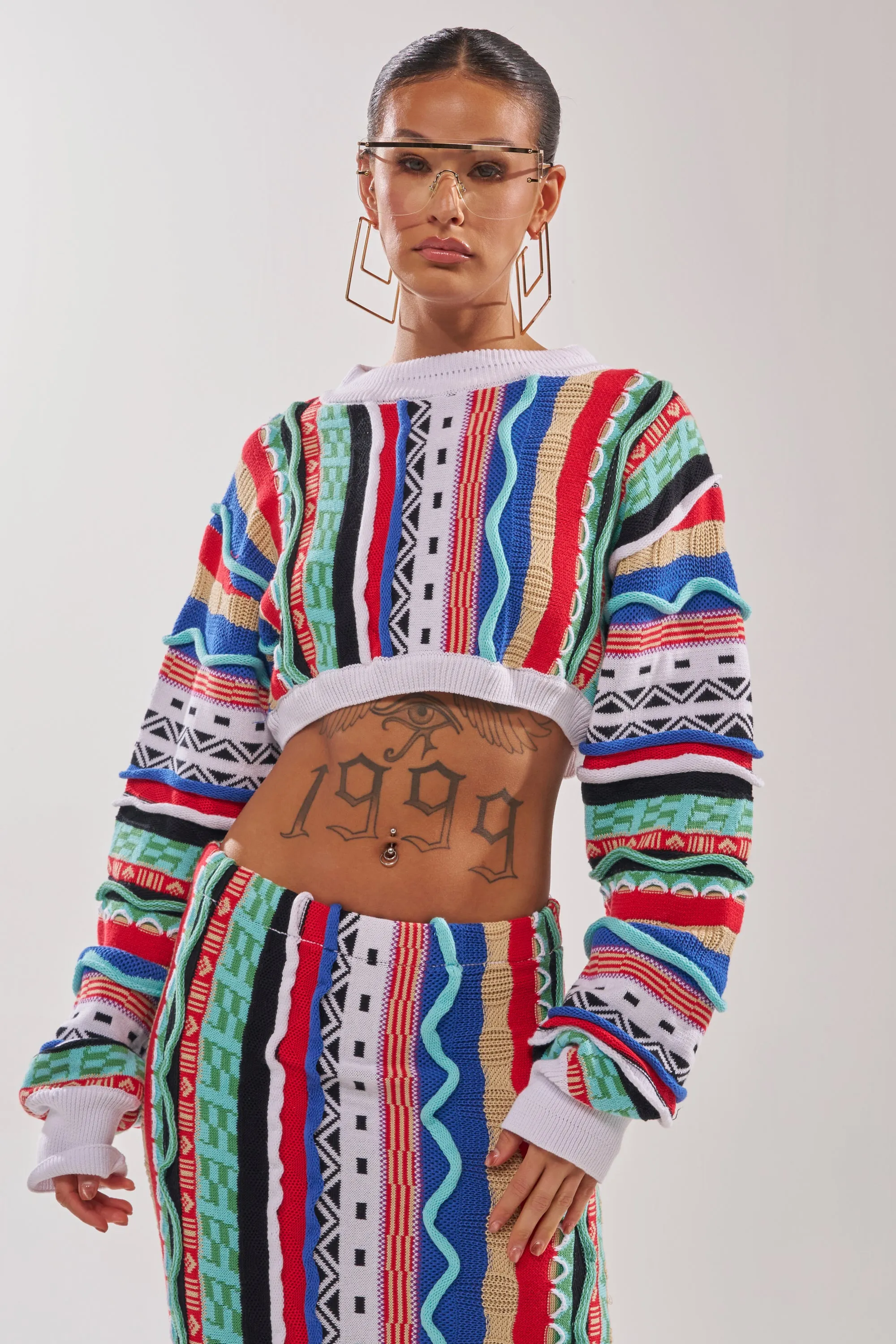 FEELING THE VIBES CROP SWEATER sold by AKIRA
