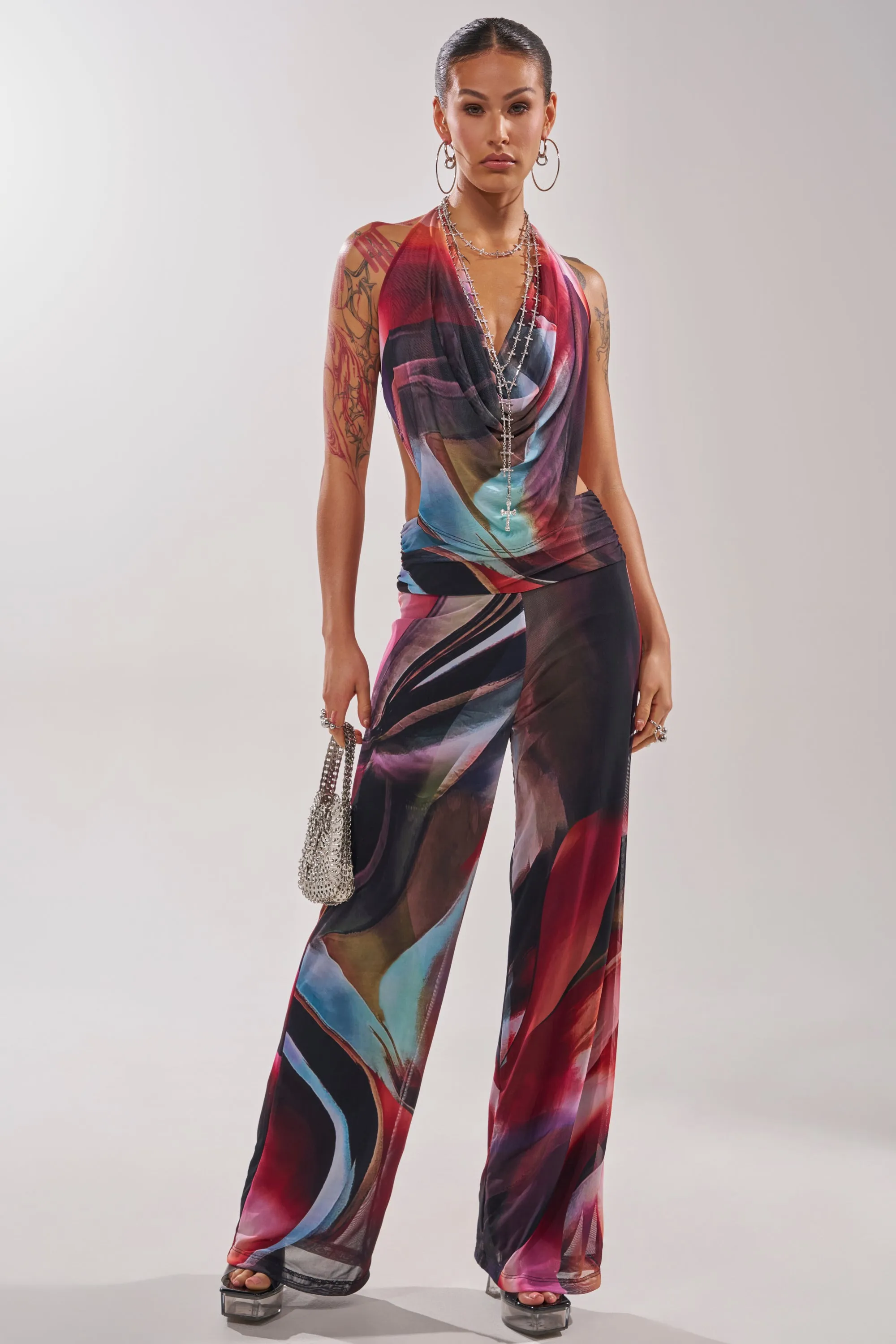 MAIN CHARACTER ENERGY COWL NECK JUMPSUIT sold by AKIRA product image thumbnail 2
