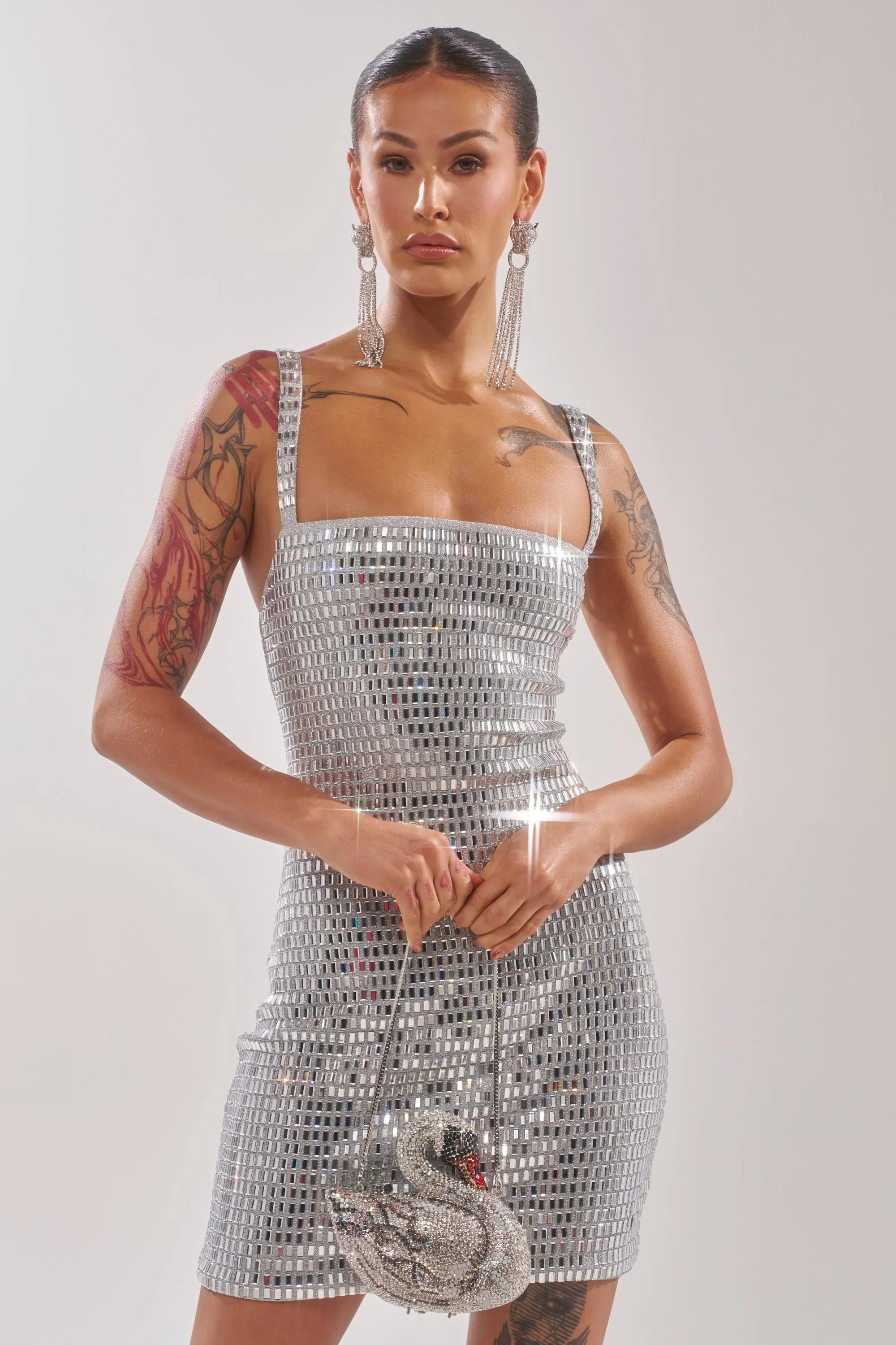 BAILEY RHINESTONE MINI DRESS sold by AKIRA product image thumbnail 3