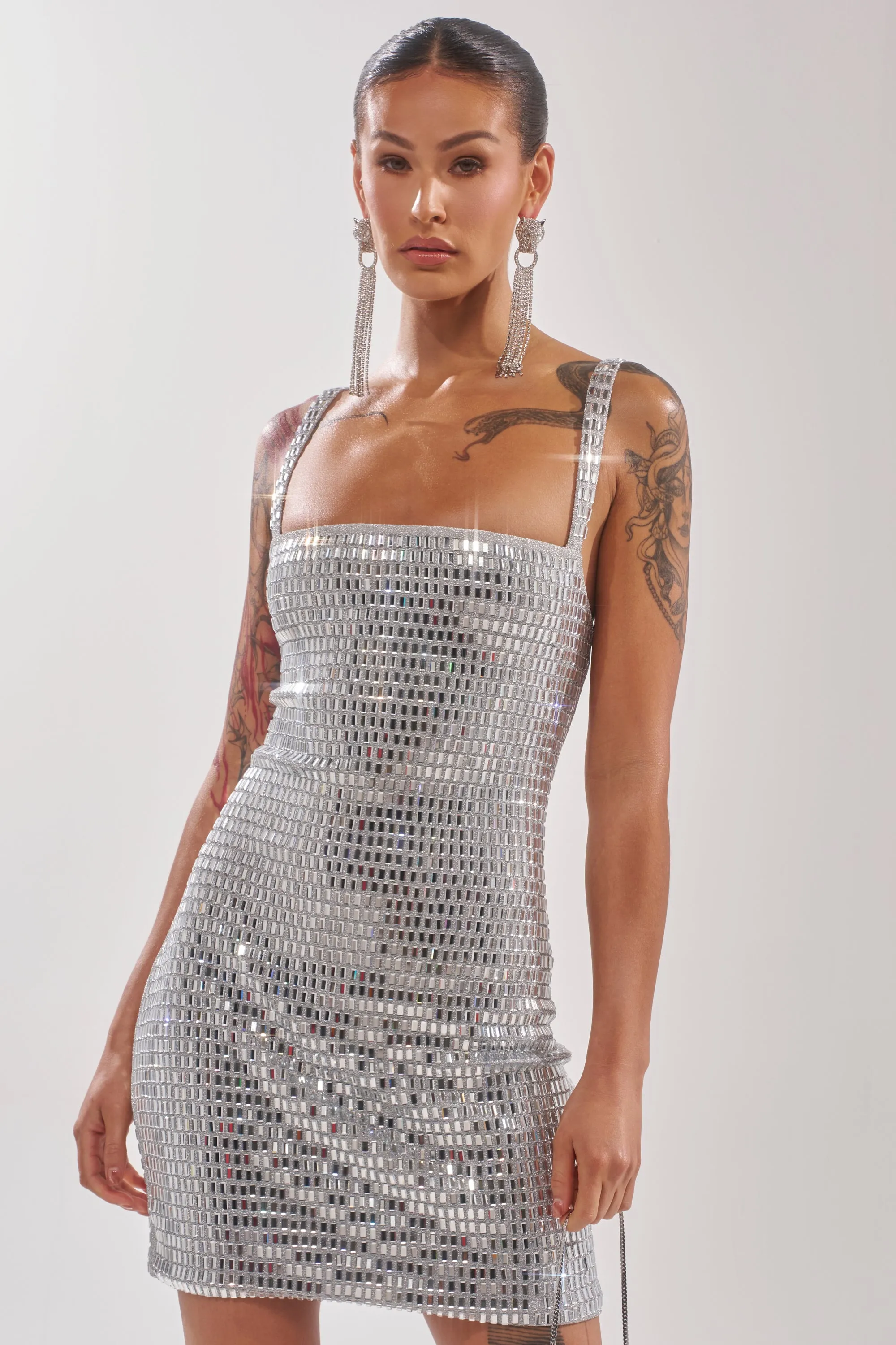 BAILEY RHINESTONE MINI DRESS sold by AKIRA product image thumbnail 4