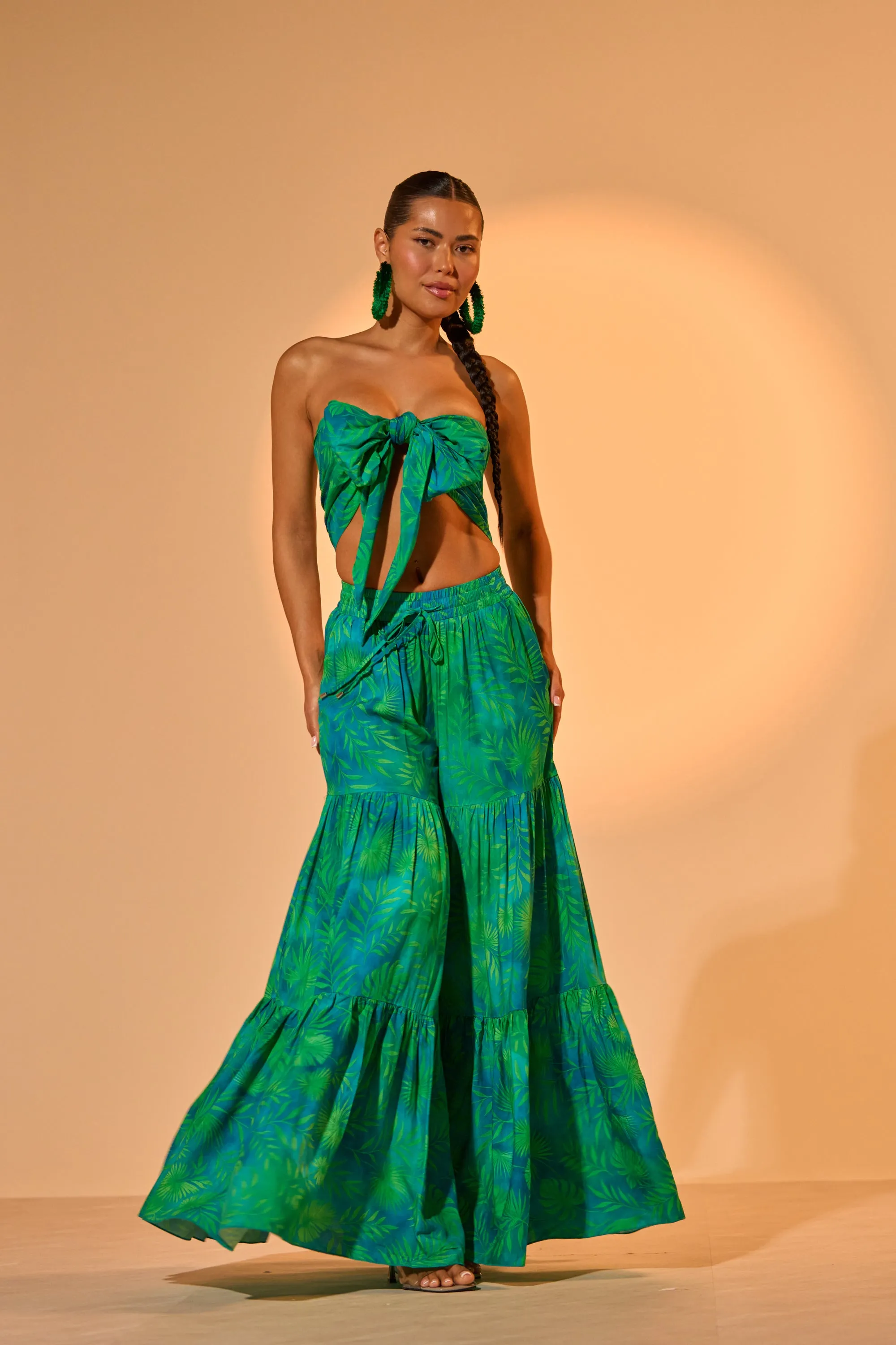 INTO THE GARDEN PALAZZO PANT IN GREEN sold by AKIRA product image thumbnail 2