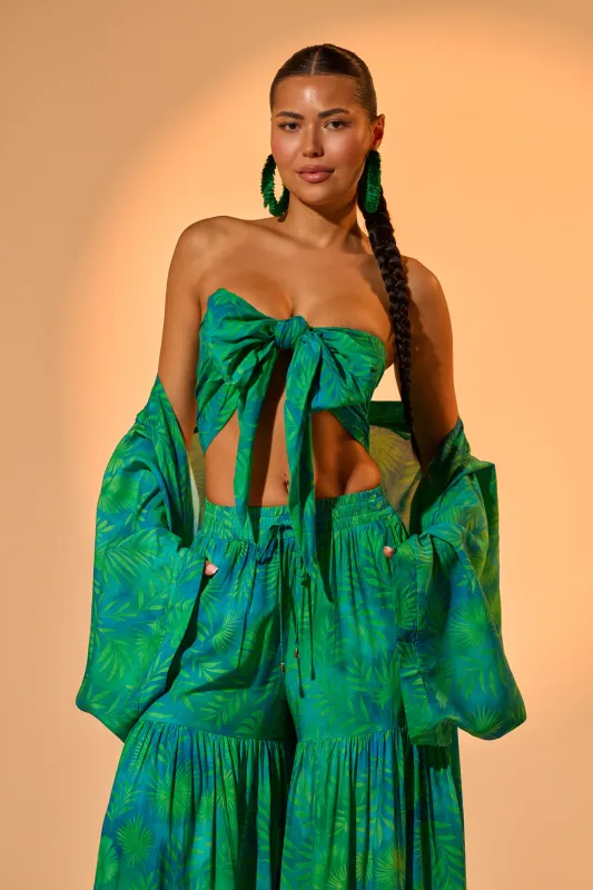 INTO THE GARDEN BRALETTE IN GREEN made by AKIRA