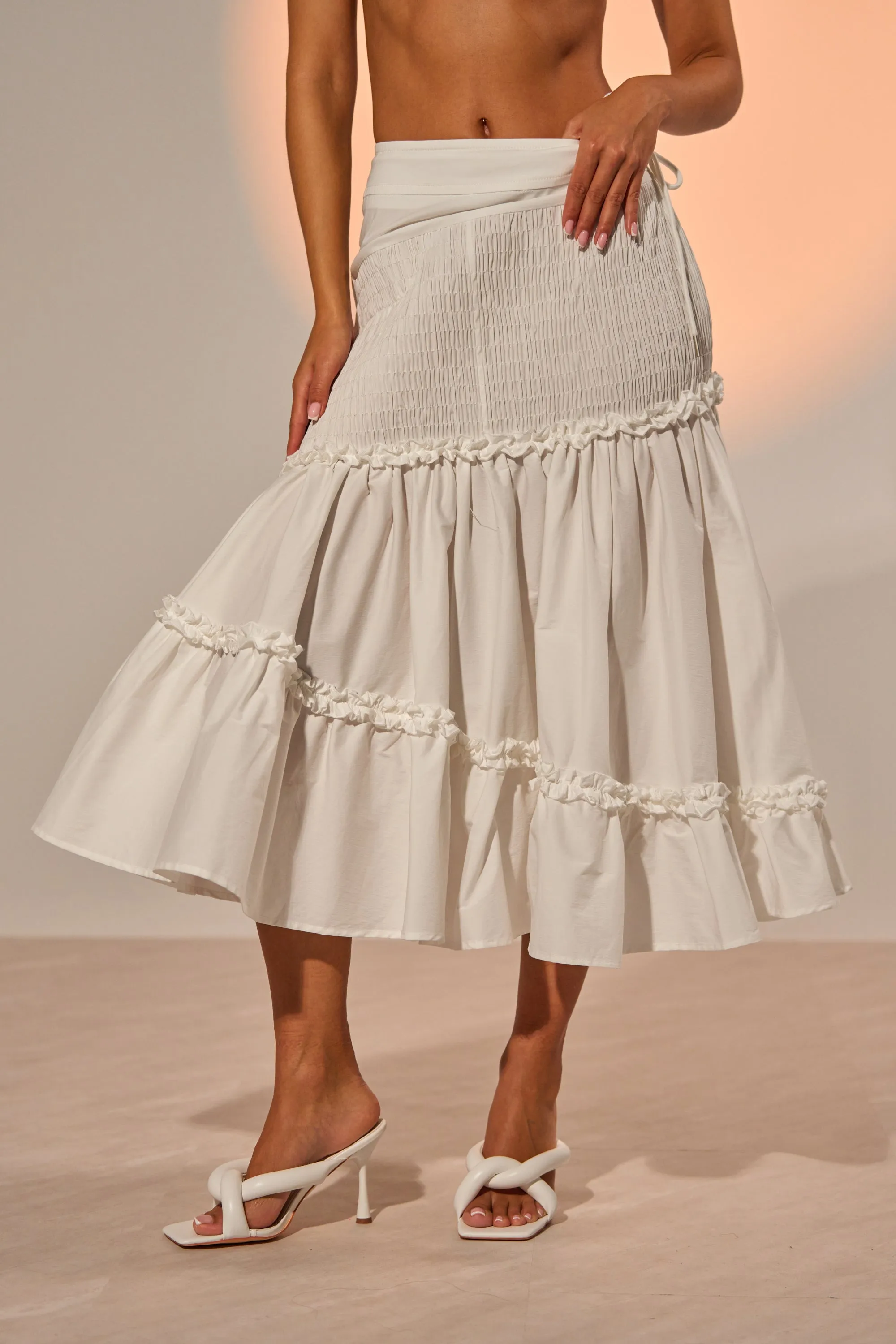 THE BEST RUCHED SKIRT sold by AKIRA product image thumbnail 3