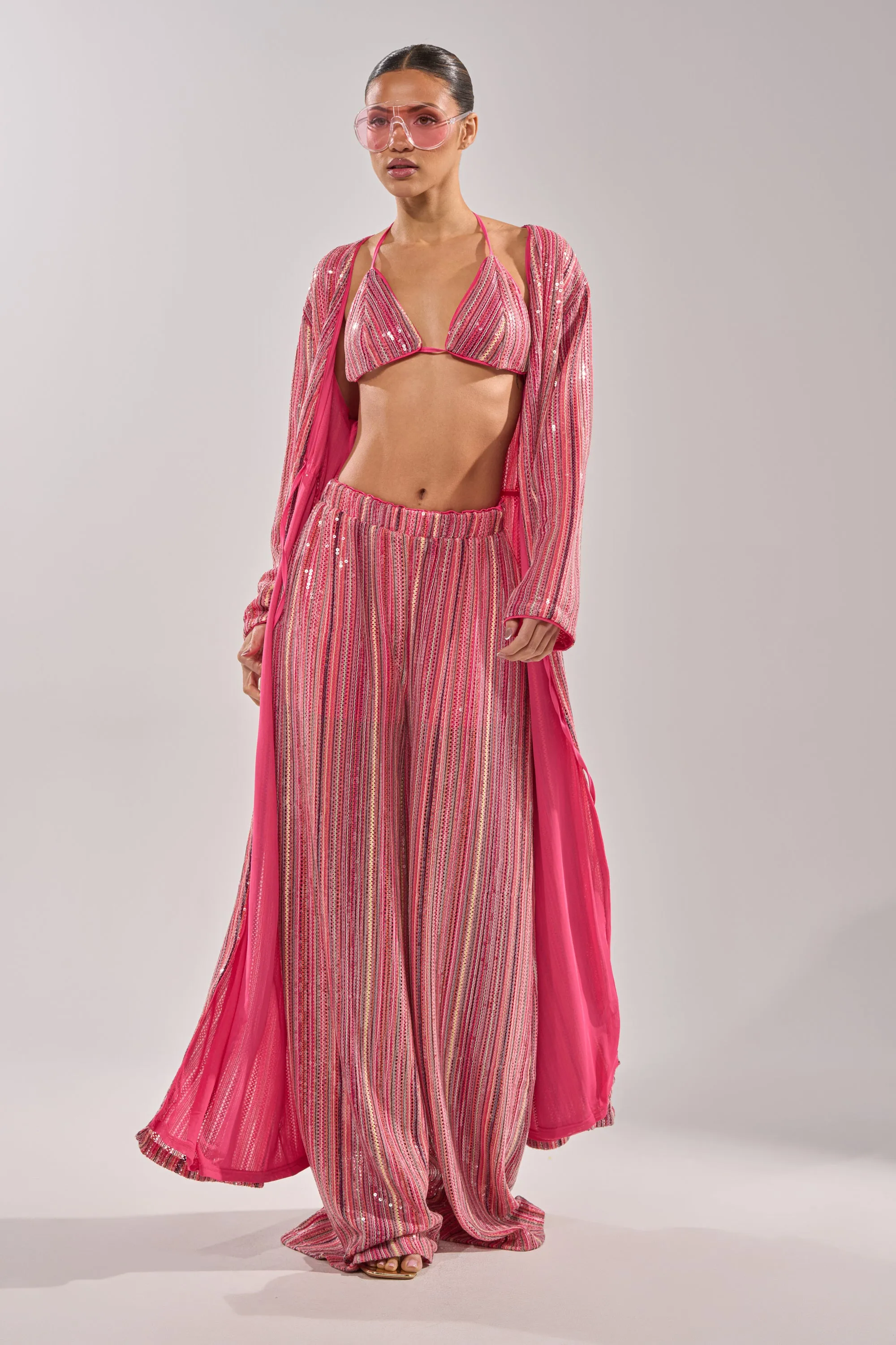 TAYLOR SEQUIN FRONT TIE DUSTER sold by AKIRA product image thumbnail 3
